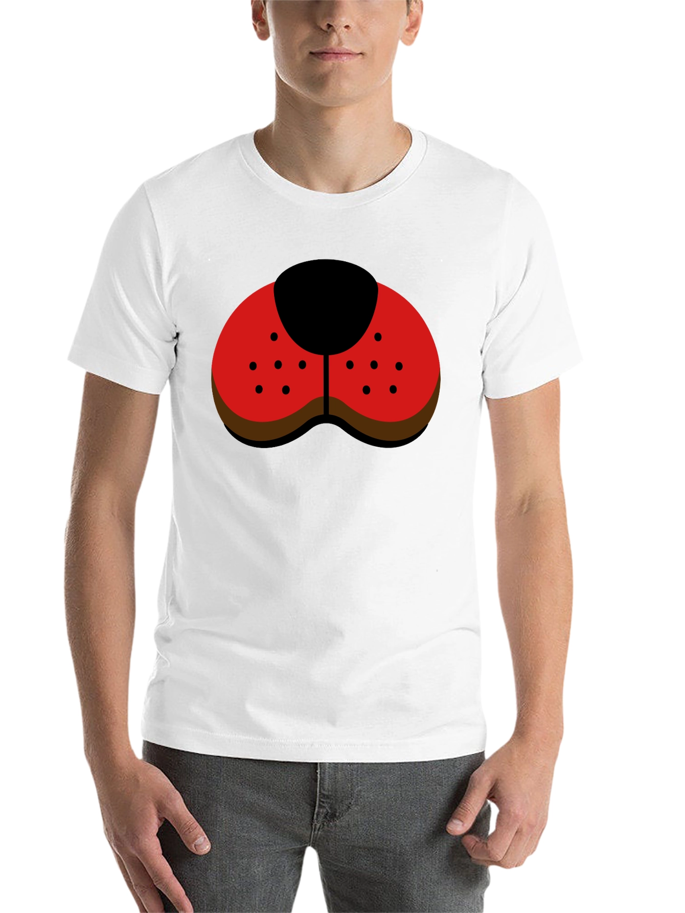 Black Ladybug Nose Graphic Tee - Black Casual Shirt view 14