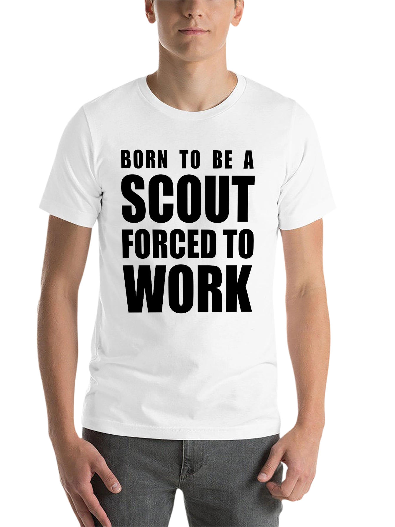 Black Born to Be a Scout T-Shirt view 14