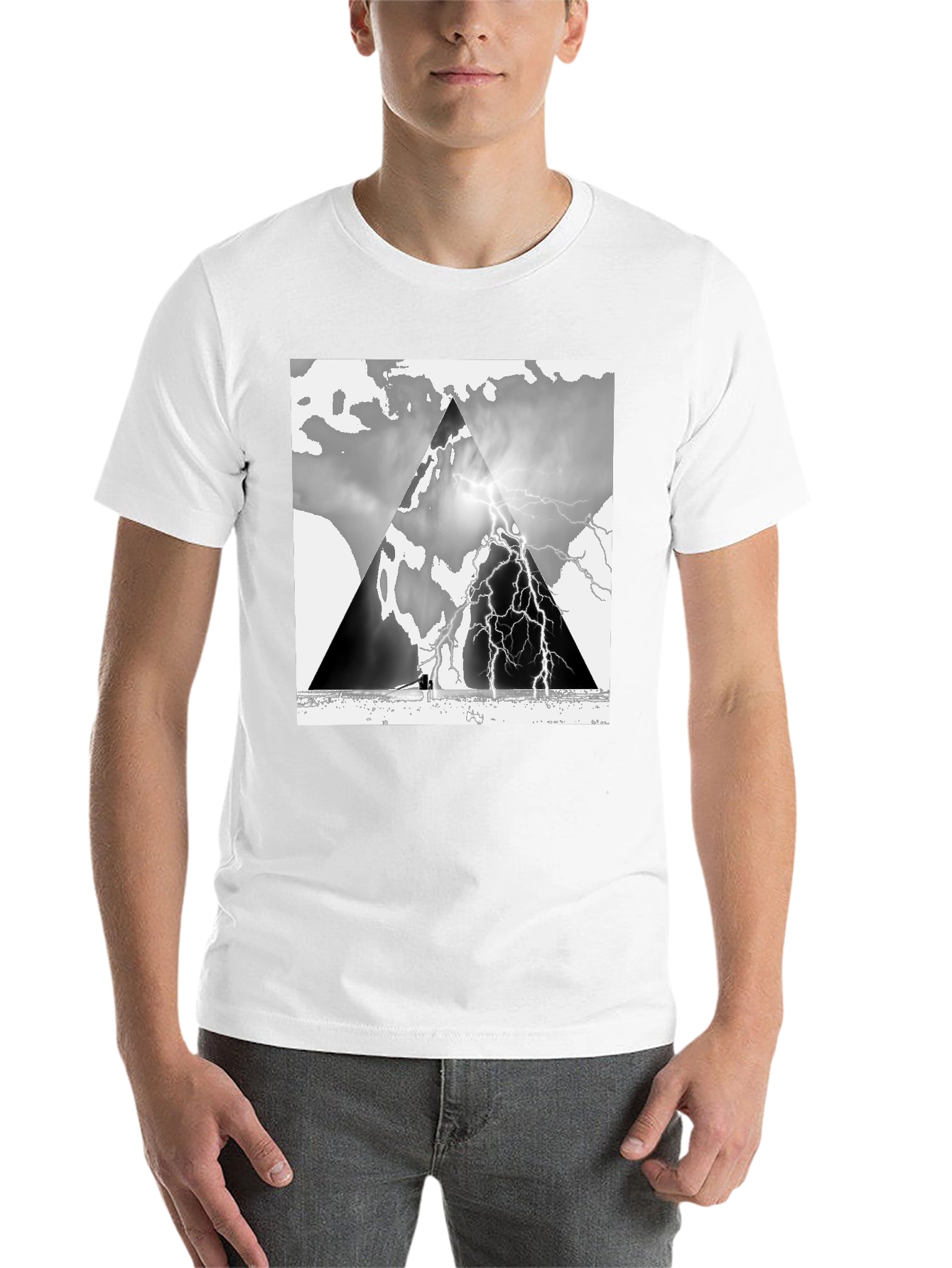 Black Stormy Mountain T-Shirt view 14