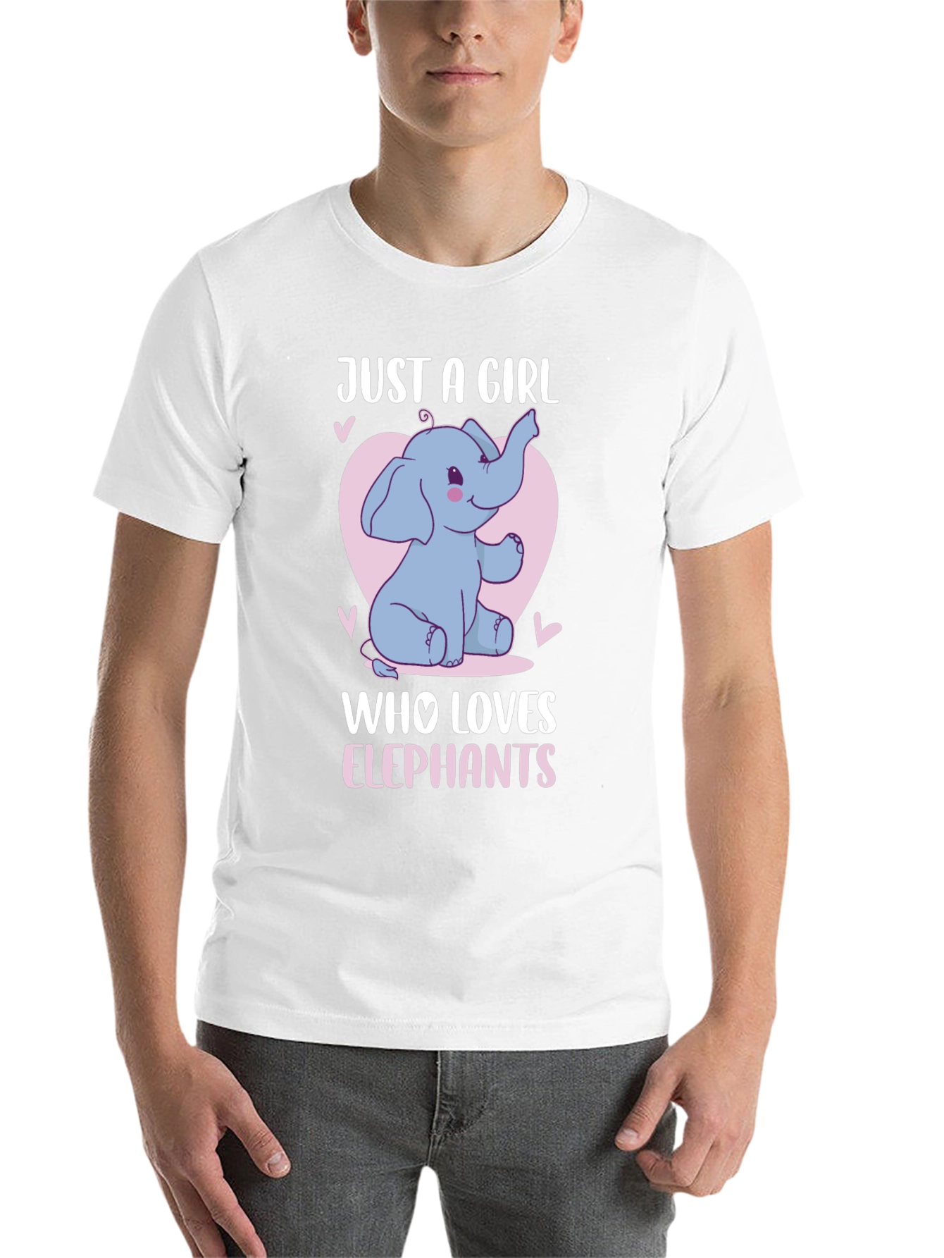 Black Just A Girl Who Loves Elephants T-Shirt view 14