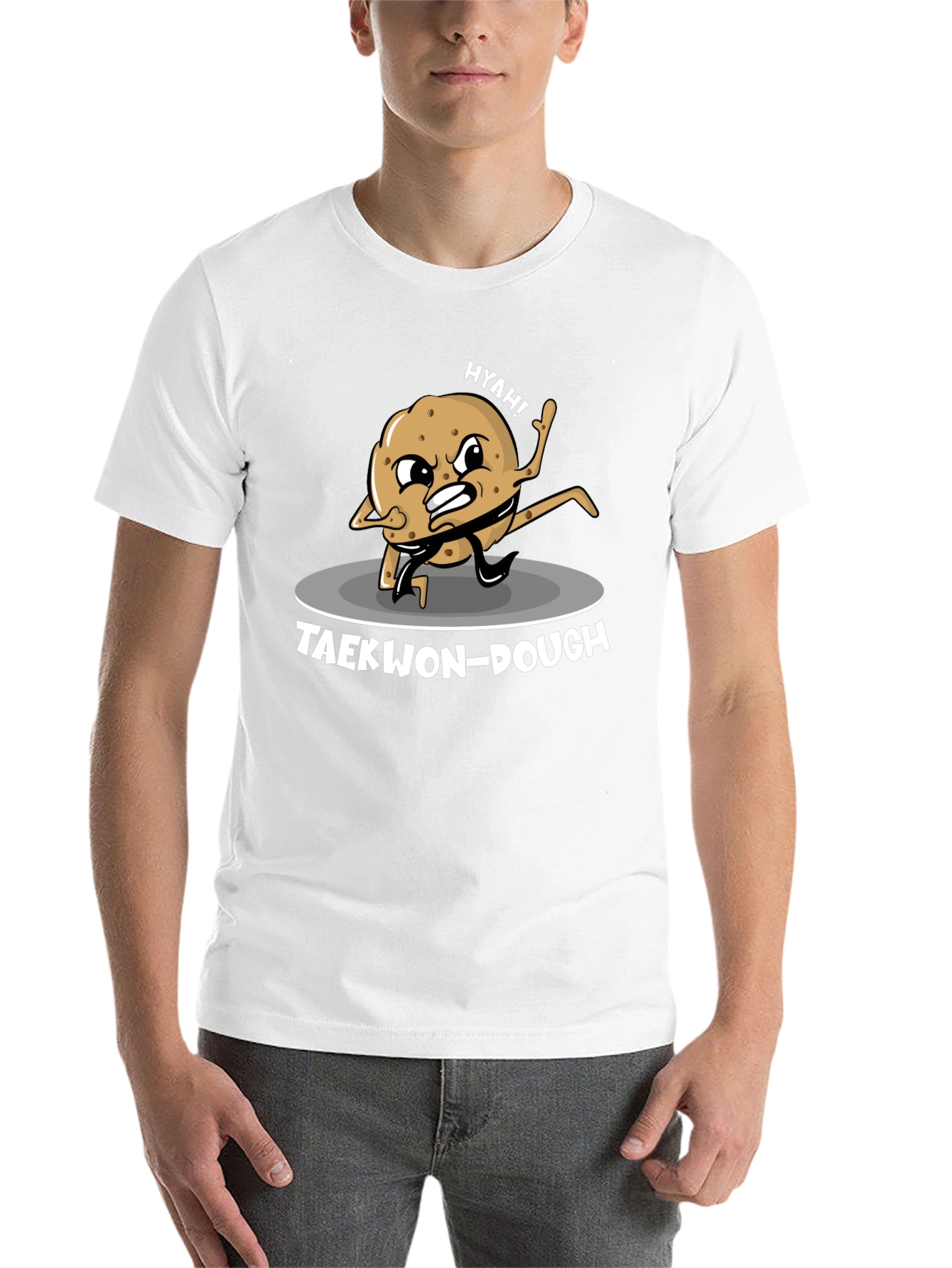 Black Taekwon-Dough Funny Graphic T-Shirt view 14