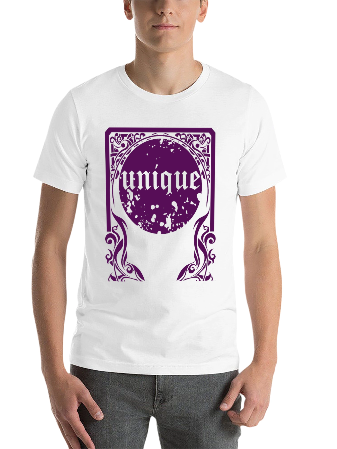 Black Unique Graphic Tee - Black Cotton T-Shirt view 14