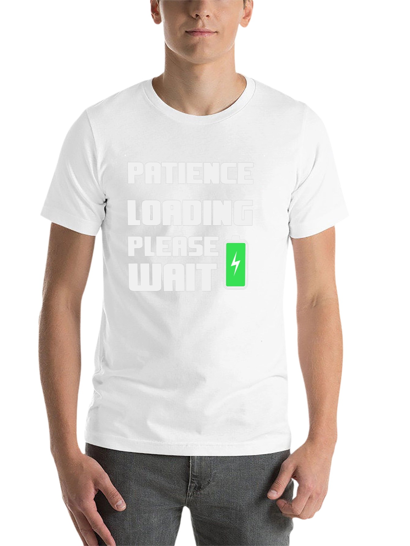 Black Patience Loading Funny Graphic Tee view 14