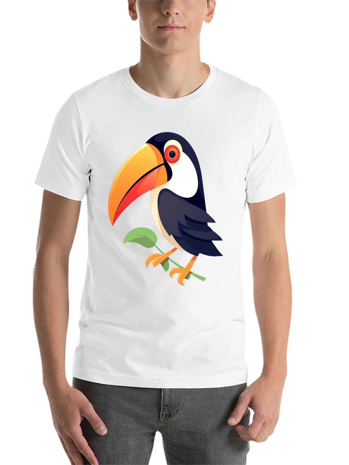 Black Toucan Graphic Print Black T-Shirt view 14