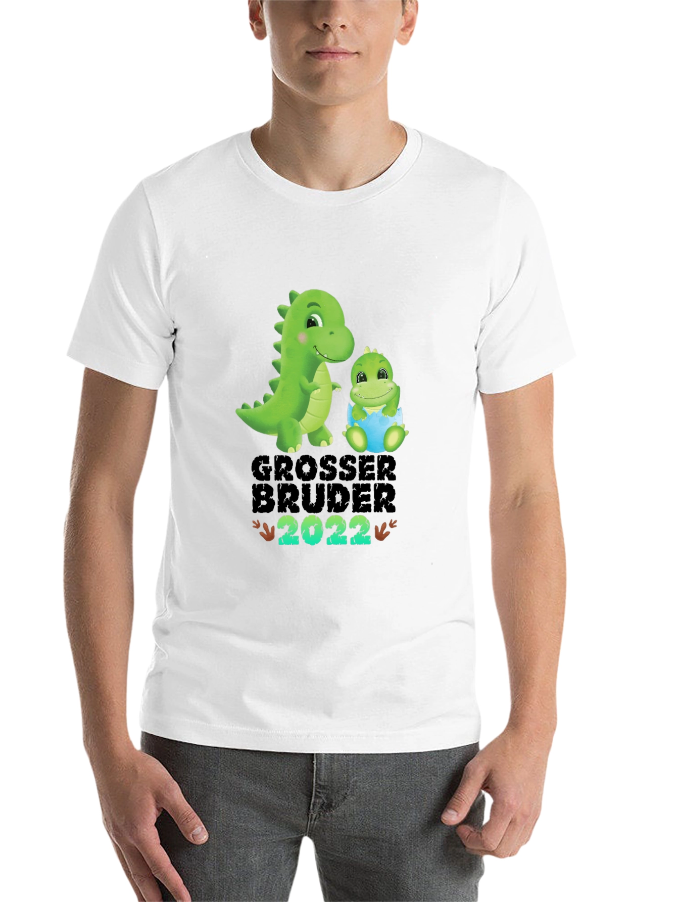 Black Grosser Bruder 2022 T-Shirt - Dinosaur Theme view 14