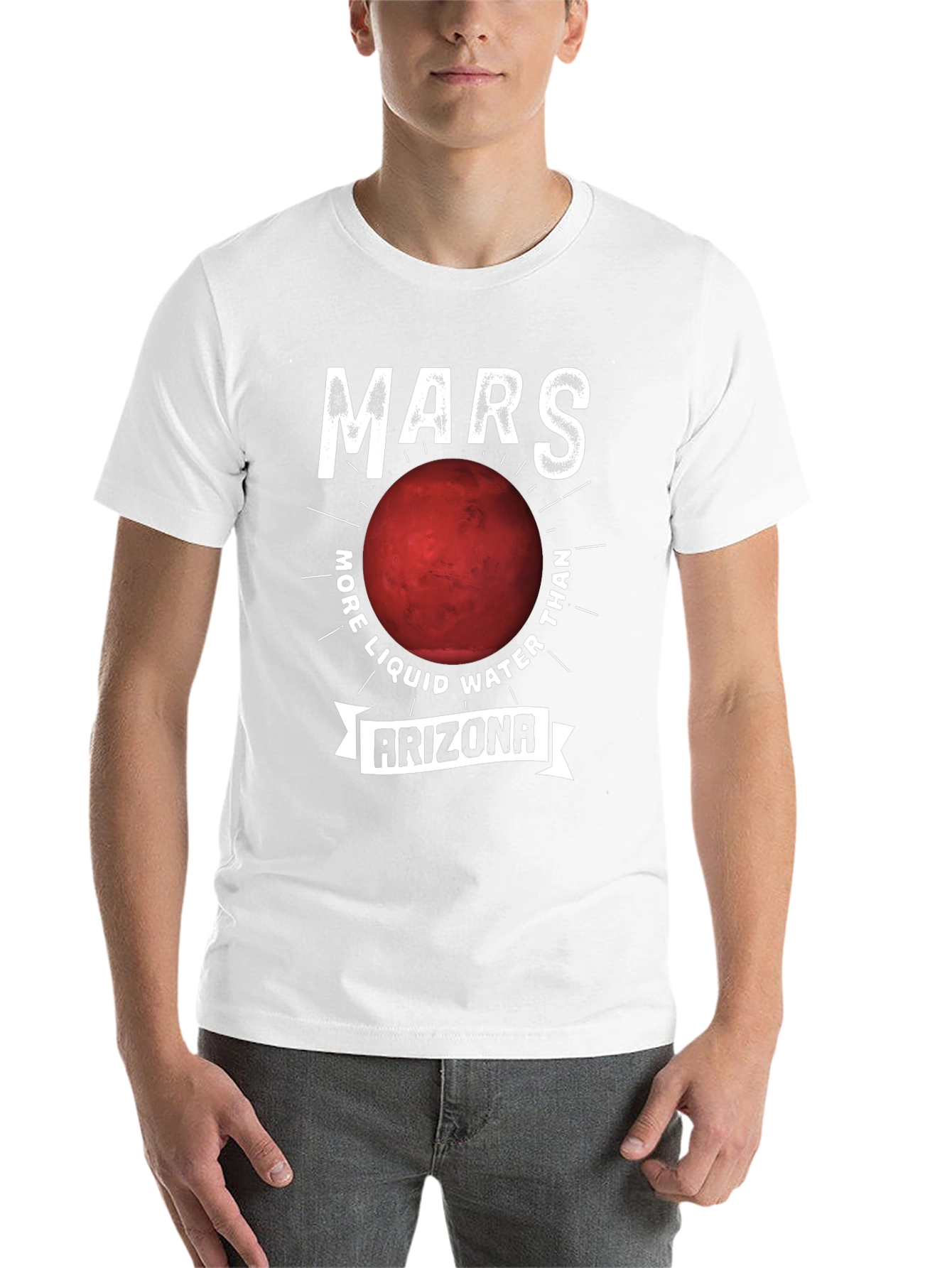 Black Mars Arizona Graphic T-Shirt - Funny Space Tee view 14