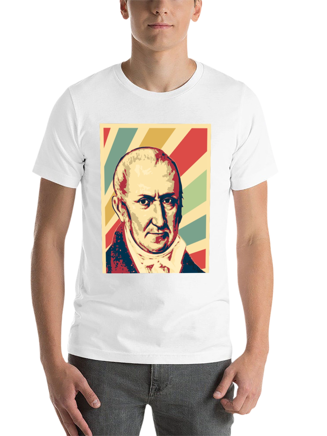 Historical Figure Portrait Graphic T-Shirt - 14
