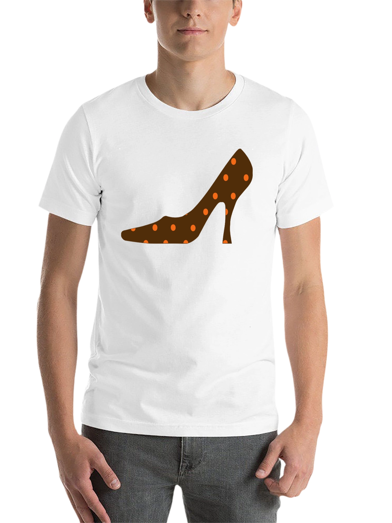 Black Polka Dot Shoe Graphic T-Shirt view 14