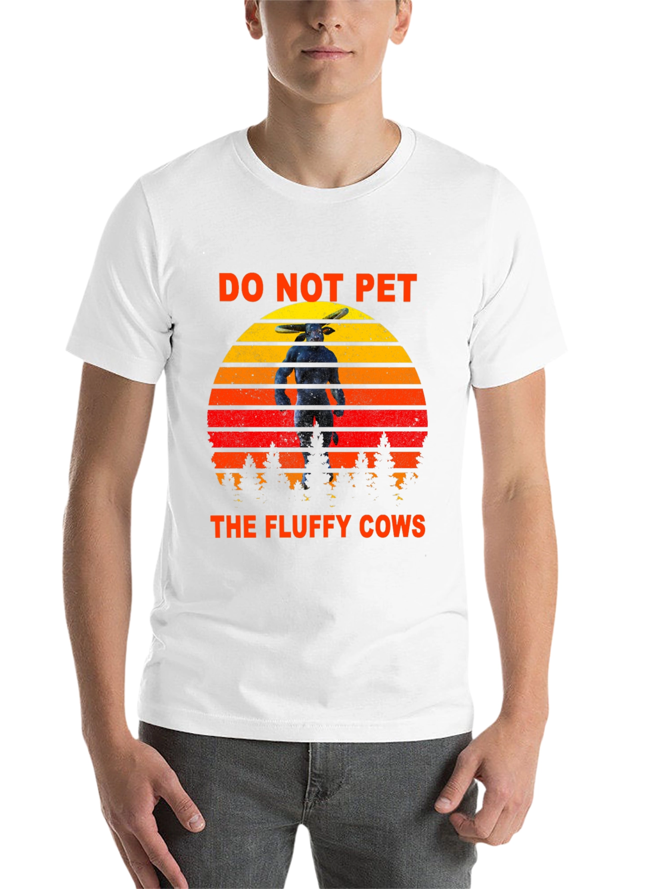 Black Do Not Pet the Fluffy Cows Graphic Tee view 14