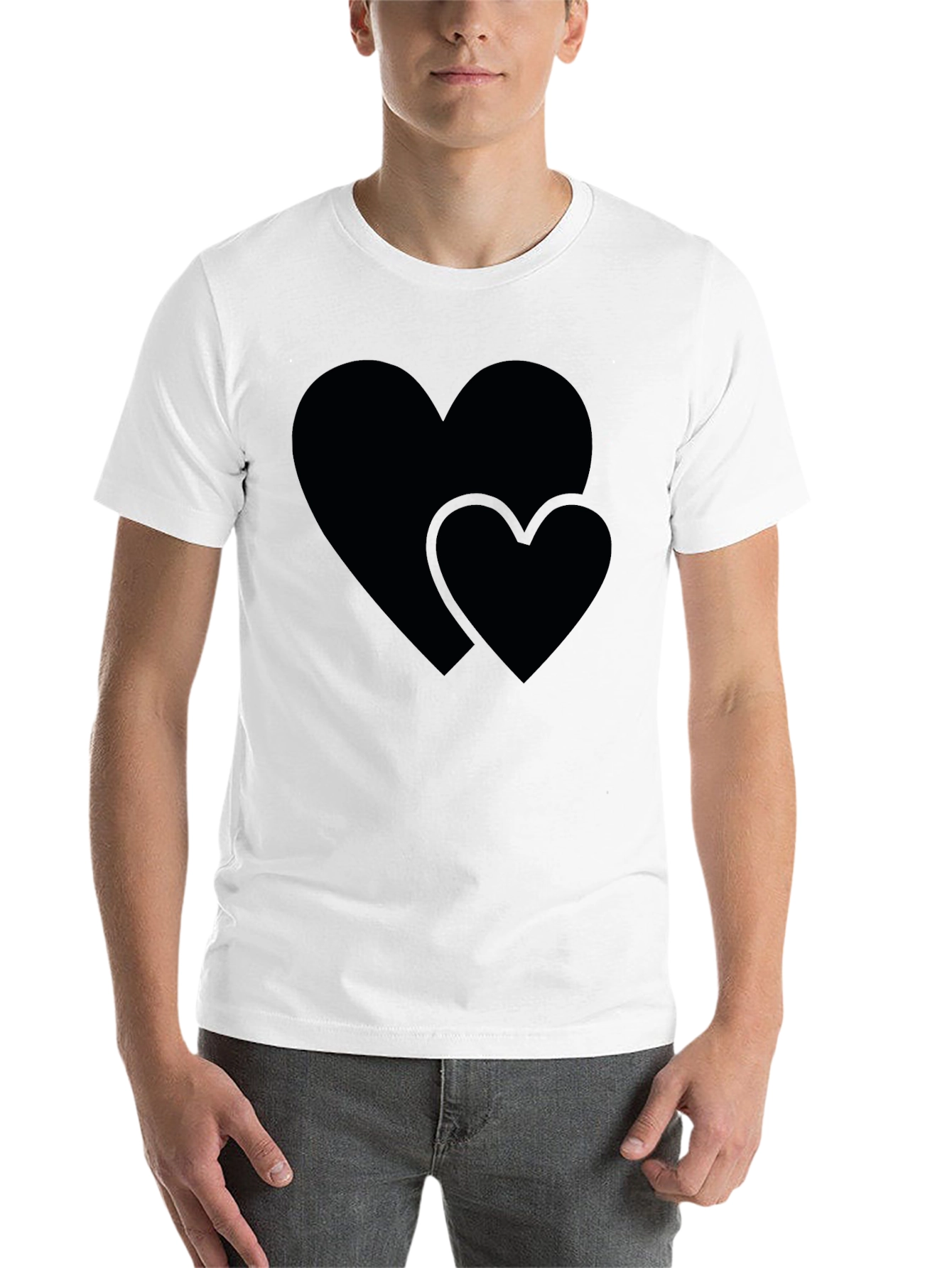 Black Heart Graphic Black Crew Neck Tee view 14
