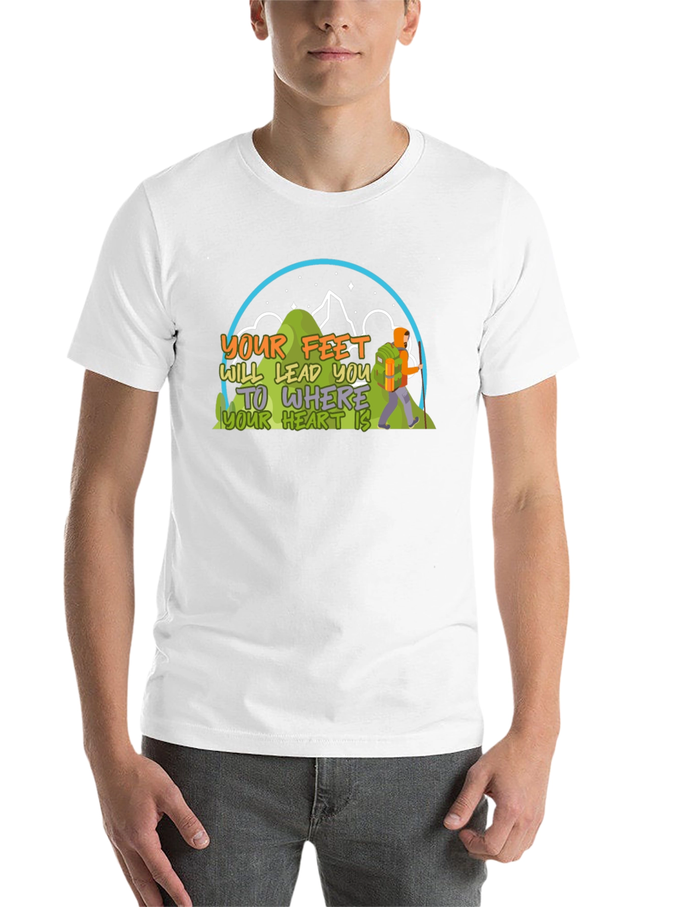 Black Hiking T-Shirt: Your Feet Will Lead You view 14