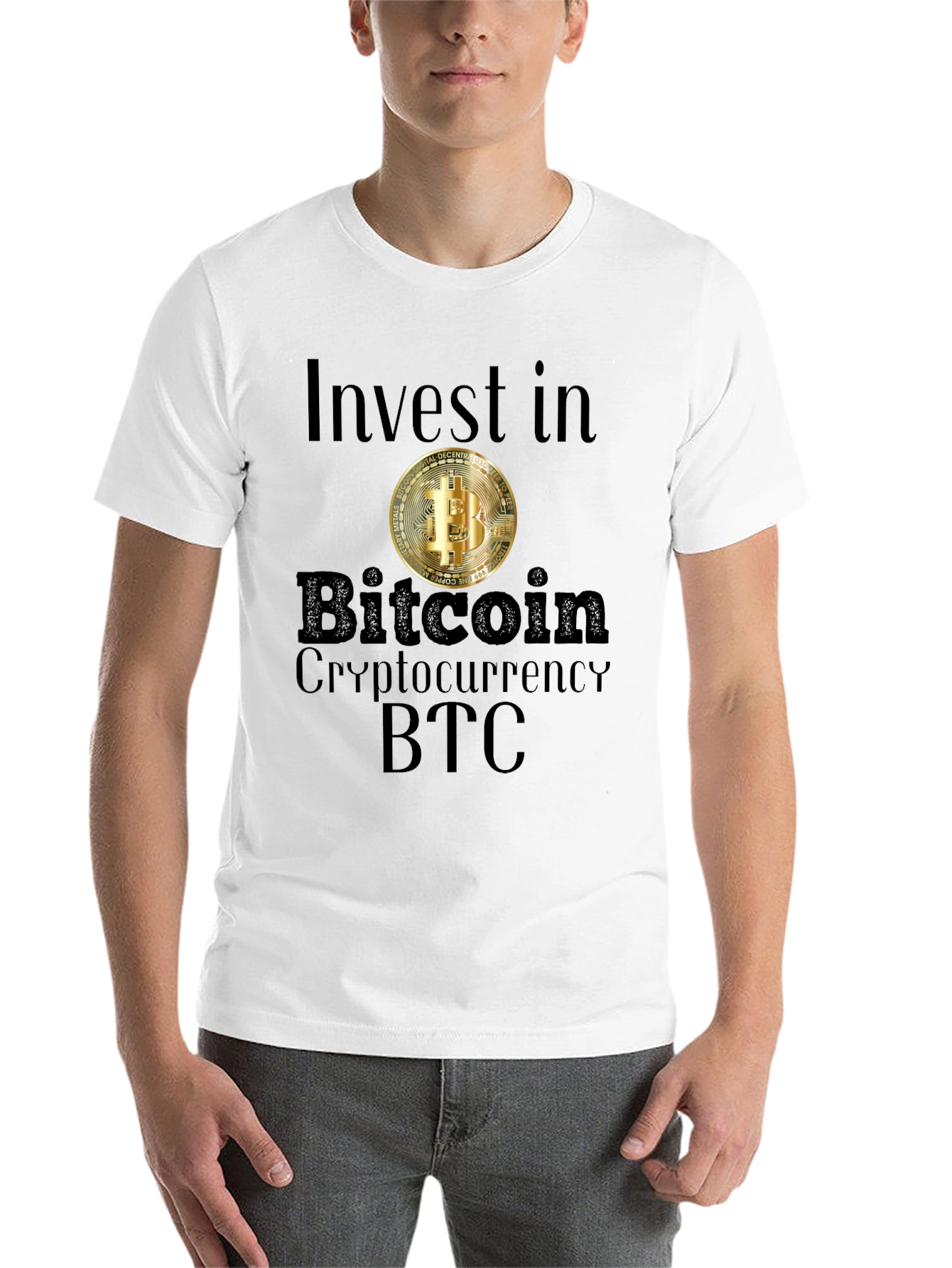 Black Invest in Bitcoin T-Shirt Crypto BTC view 14