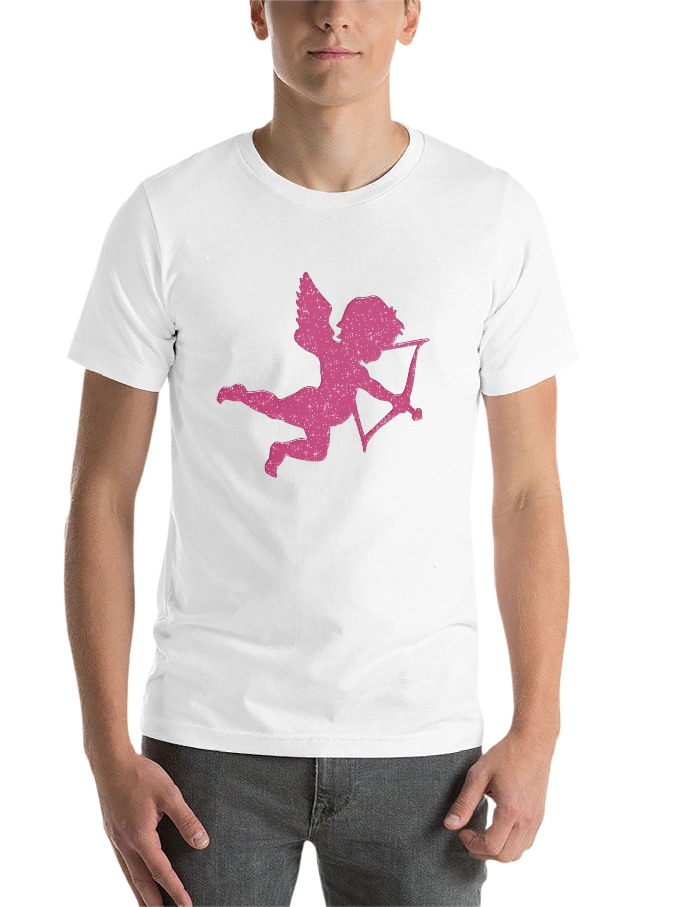 Black Cupid Graphic T-Shirt - Valentine's Day Tee view 14