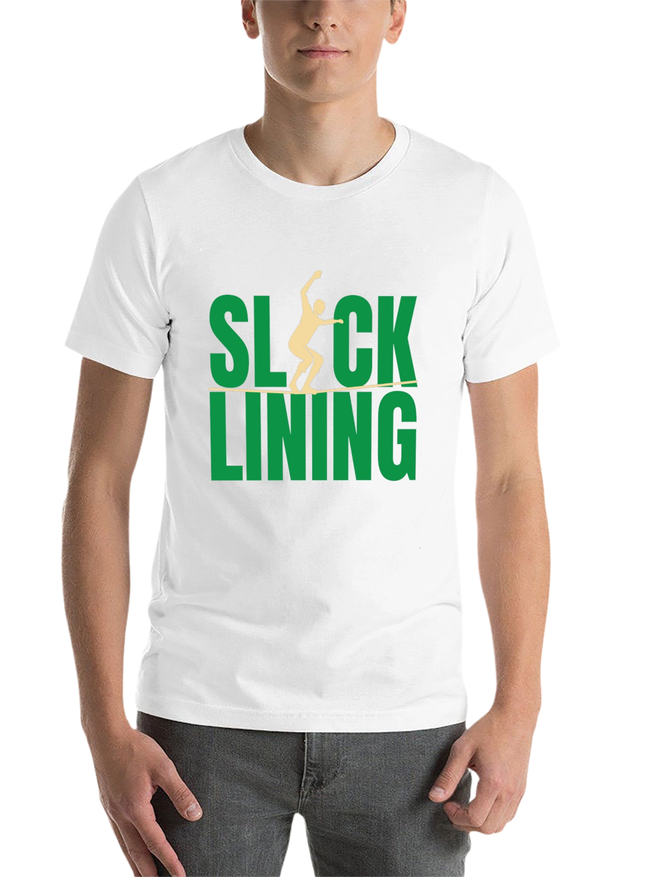 Black Slacklining Graphic T-Shirt view 14