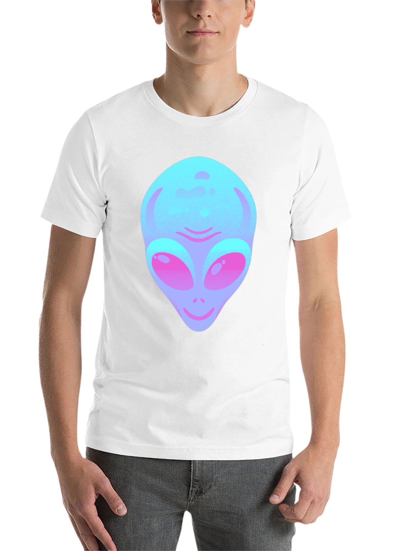 Black Alien Graphic Tee - Black Cotton Blend view 14