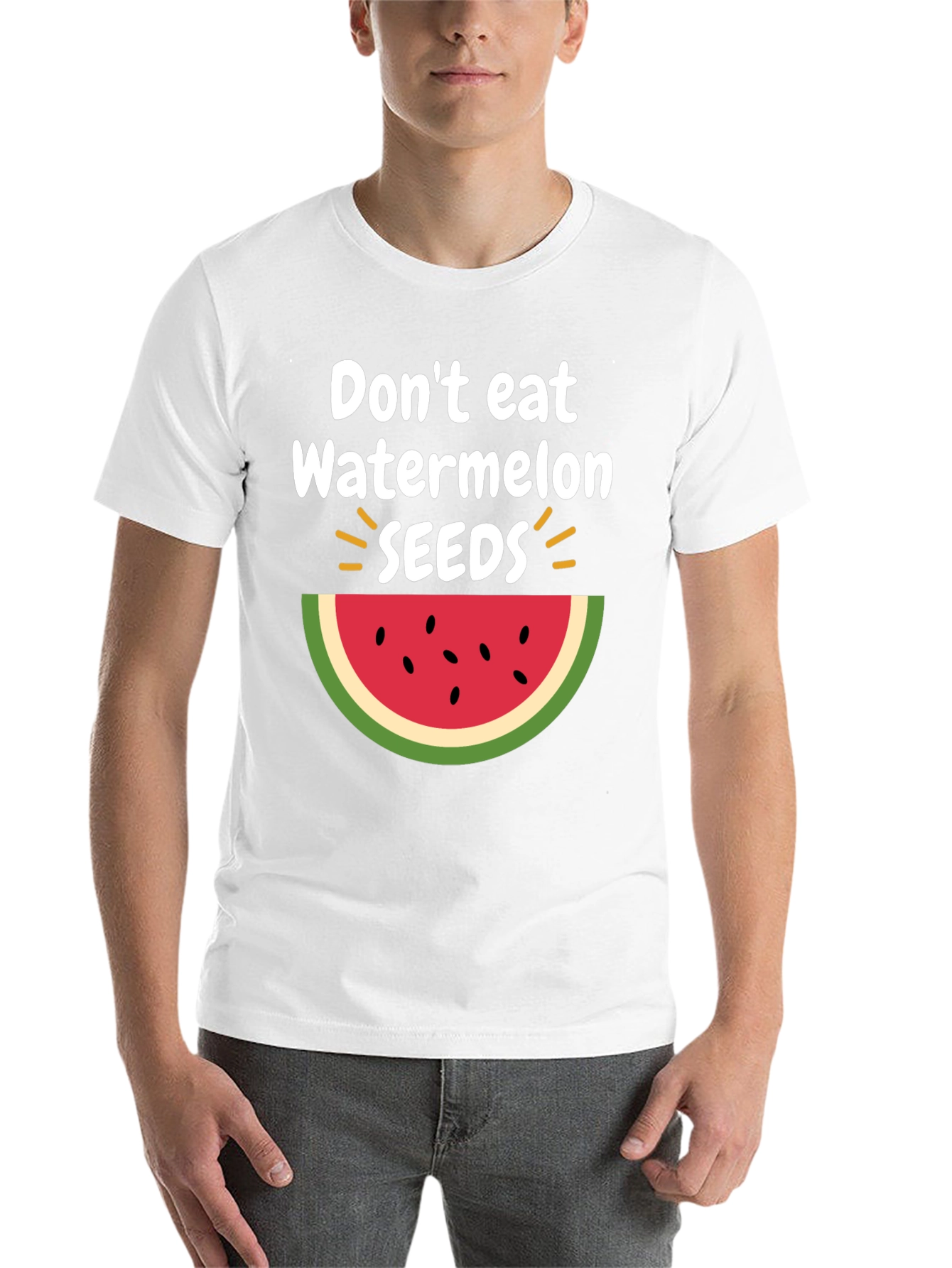 Black Don't Eat Watermelon Seeds T-Shirt, Fun Summer Tee view 14