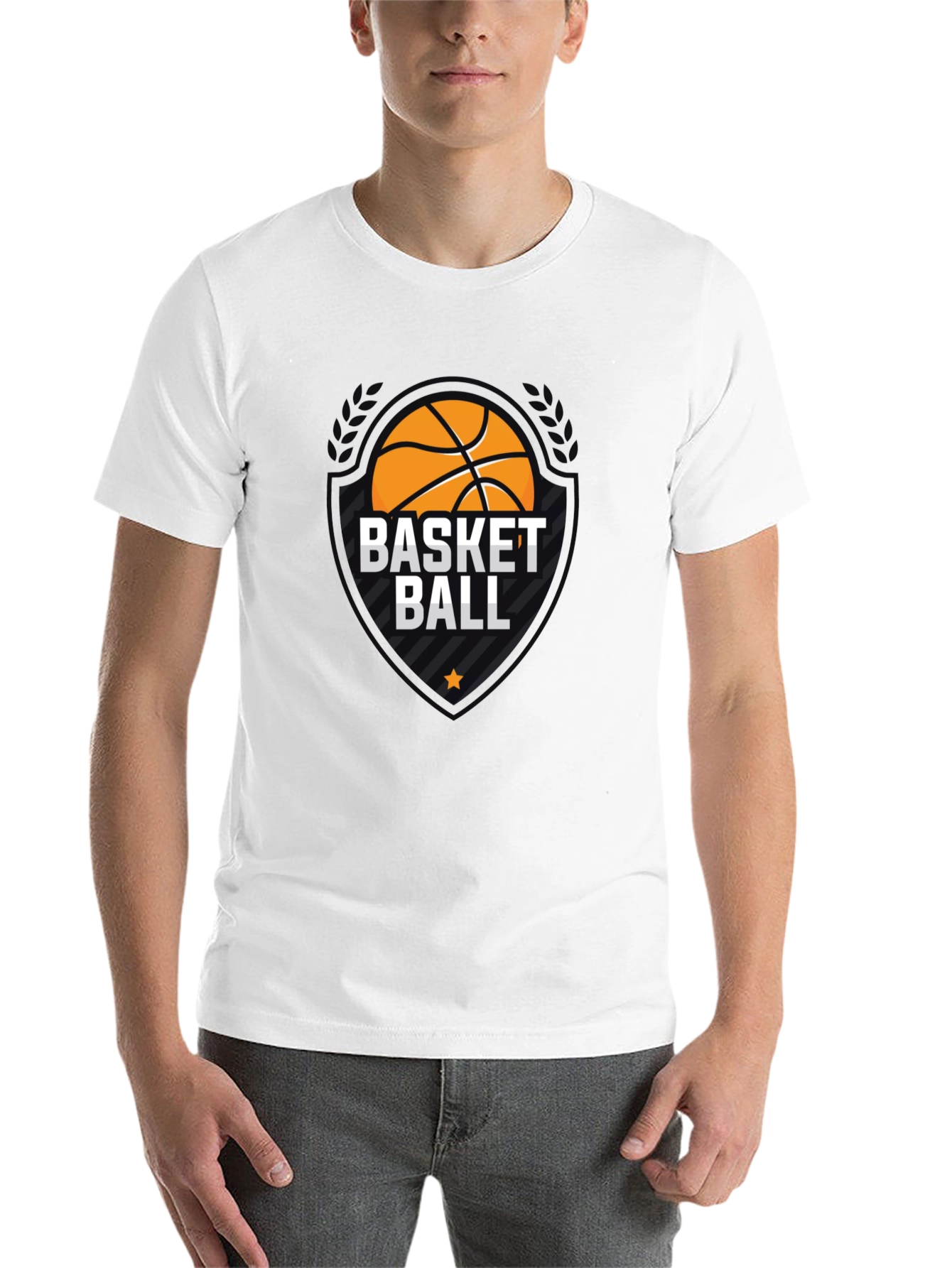 Black Basketball Graphic Tee - Stylish Black T-Shirt view 14