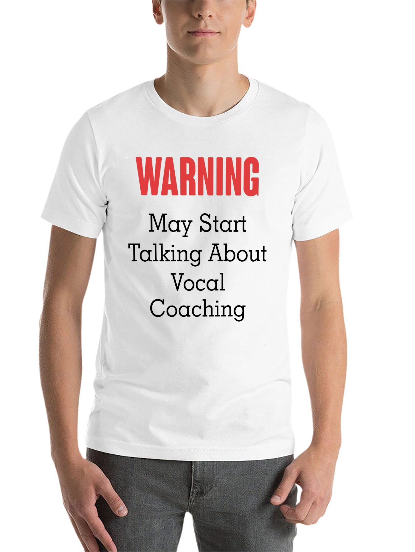 Black Warning Vocal Coaching T-Shirt view 14