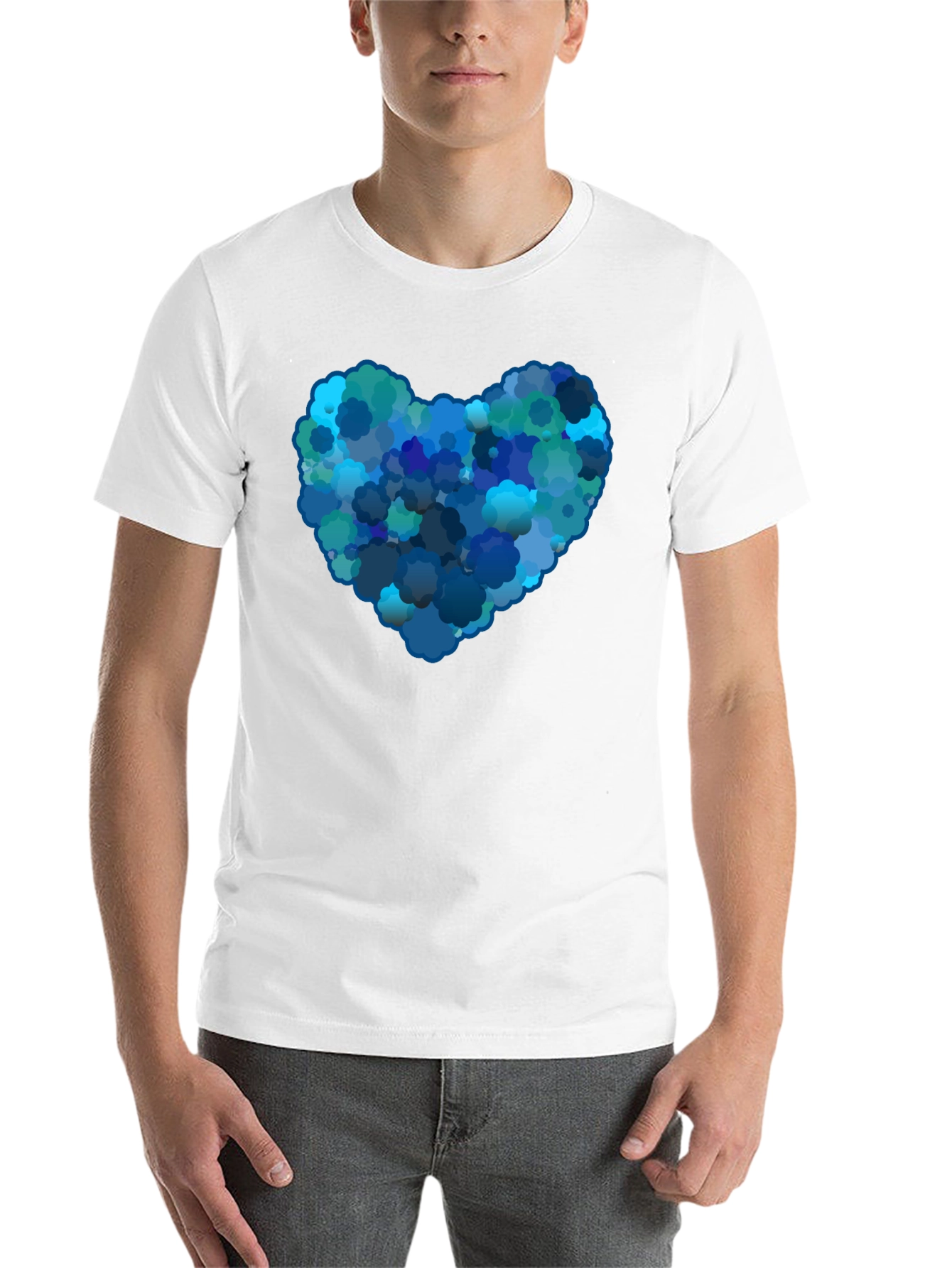Black Cloud Heart Graphic Black T-Shirt view 14