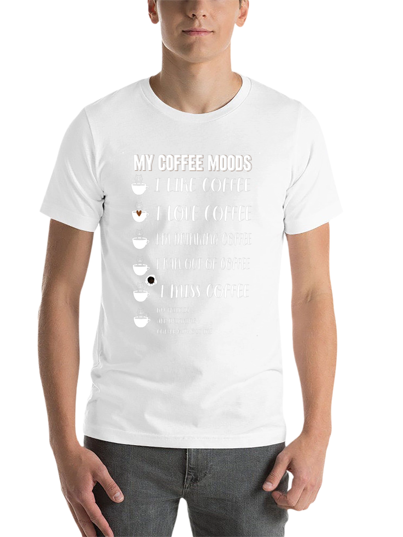 Black Coffee Moods Graphic T-Shirt view 14