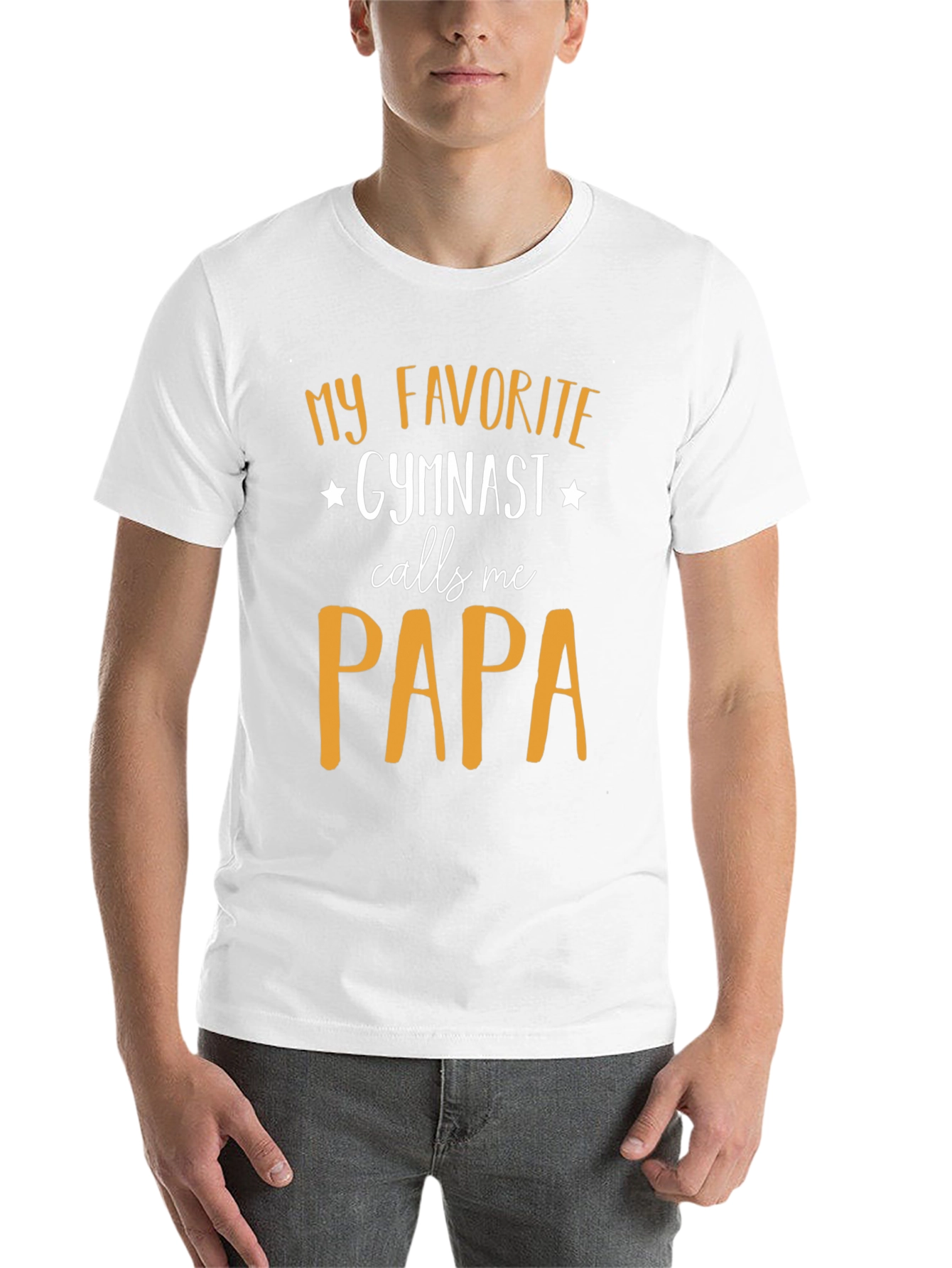 Black My Favorite Gymnast Calls Me Papa T-Shirt view 14