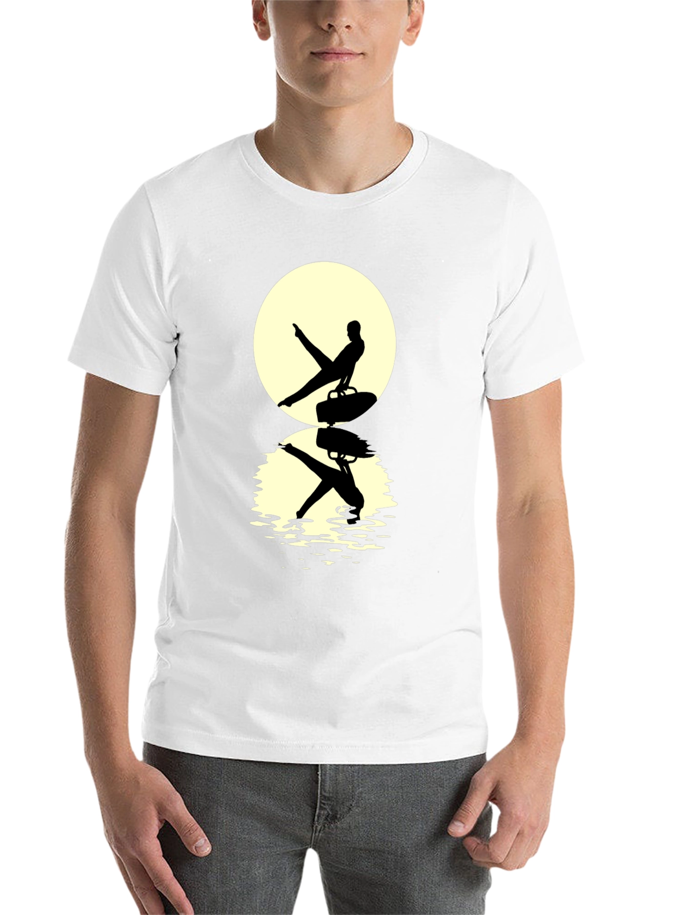 Black Gymnast Silhouette T-Shirt view 14
