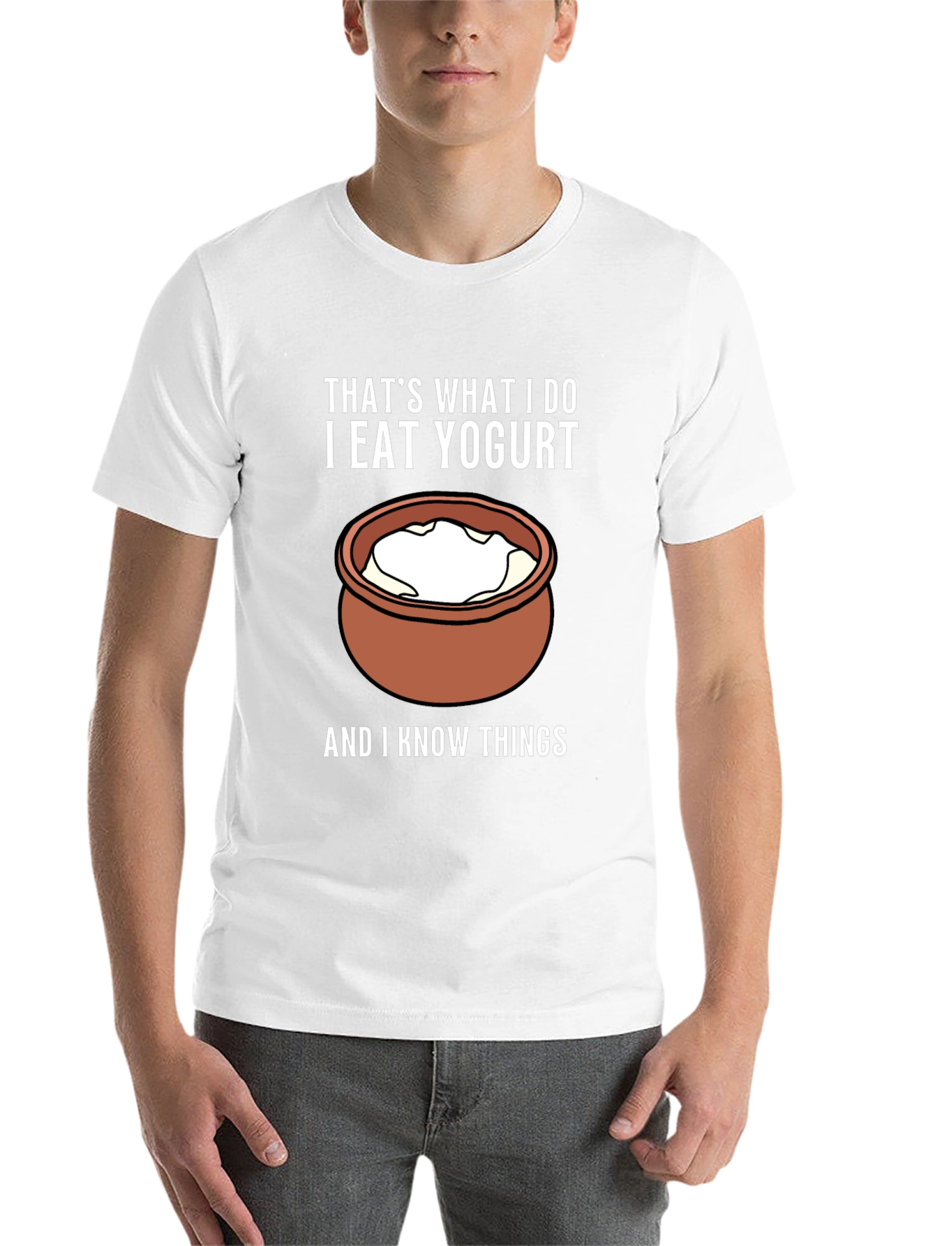 Black That's What I Do I Eat Yogurt T-Shirt view 14