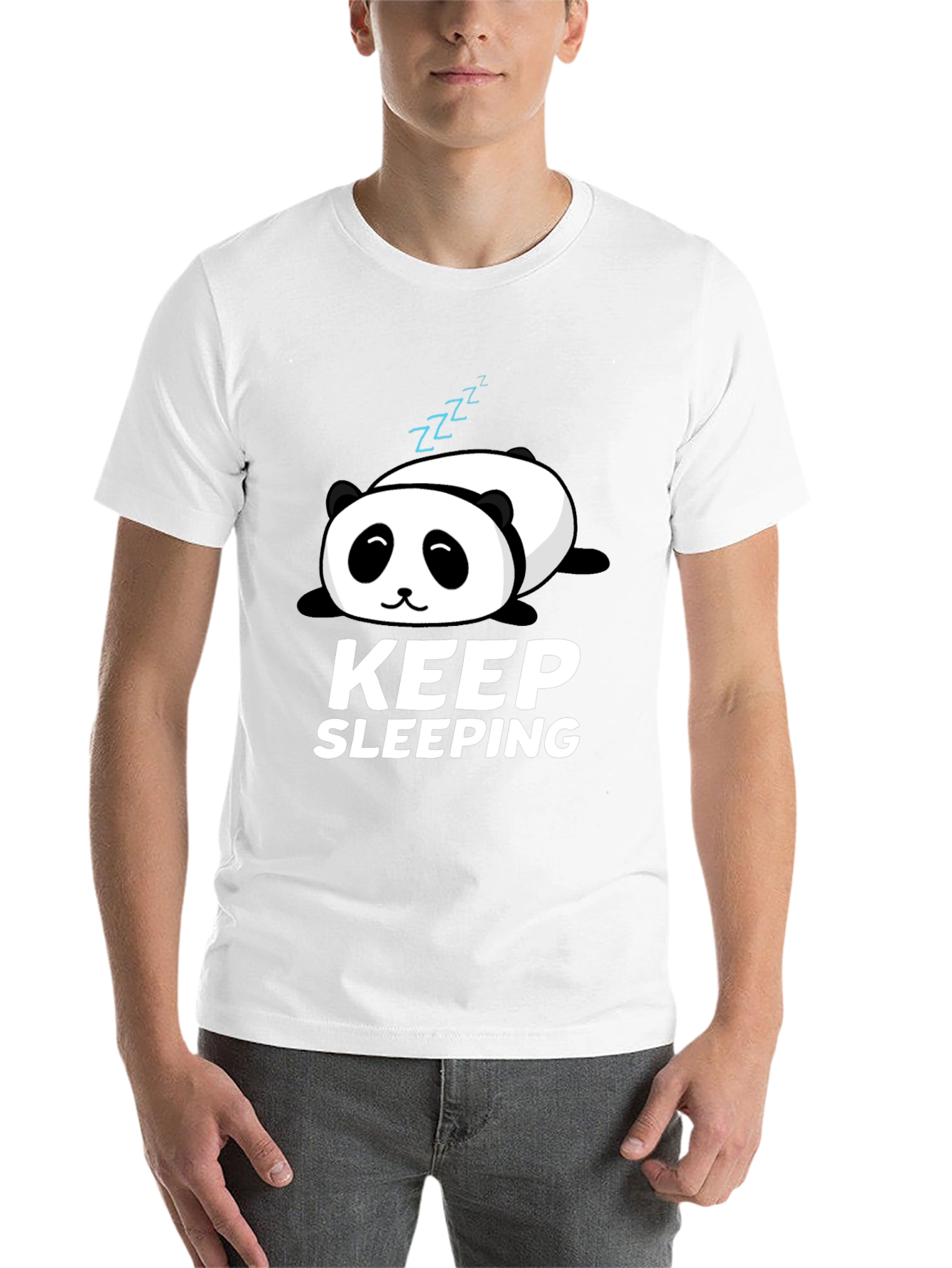 Black Keep Sleeping Panda Graphic T-Shirt - Relaxed Fit view 14