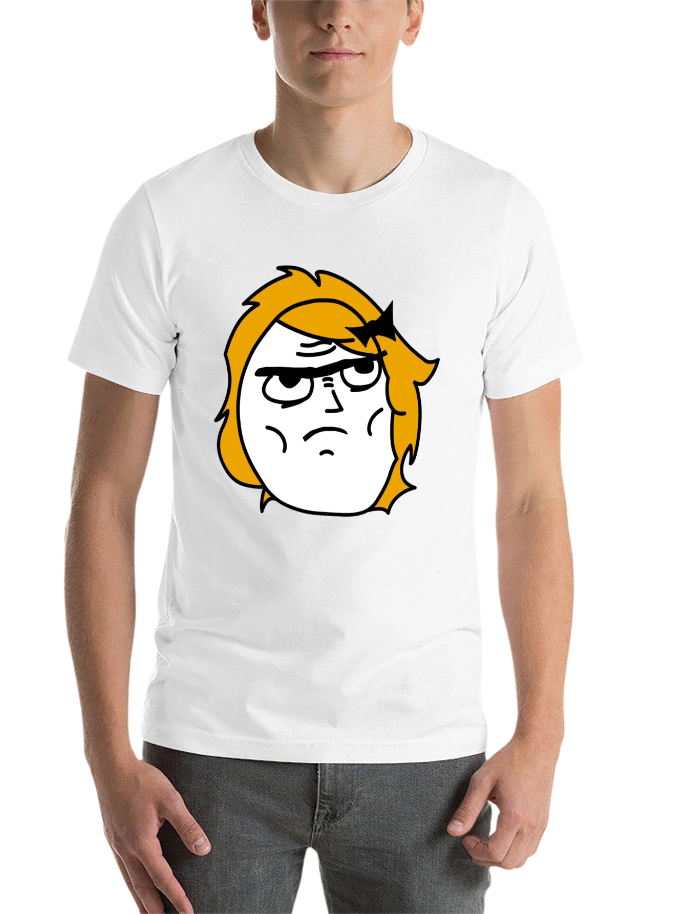 Black Meme Face Graphic Black T-Shirt view 14