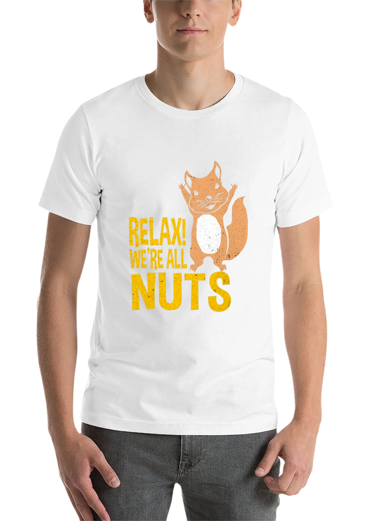 Black Relax! We're All Nuts Graphic Tee - Black view 14
