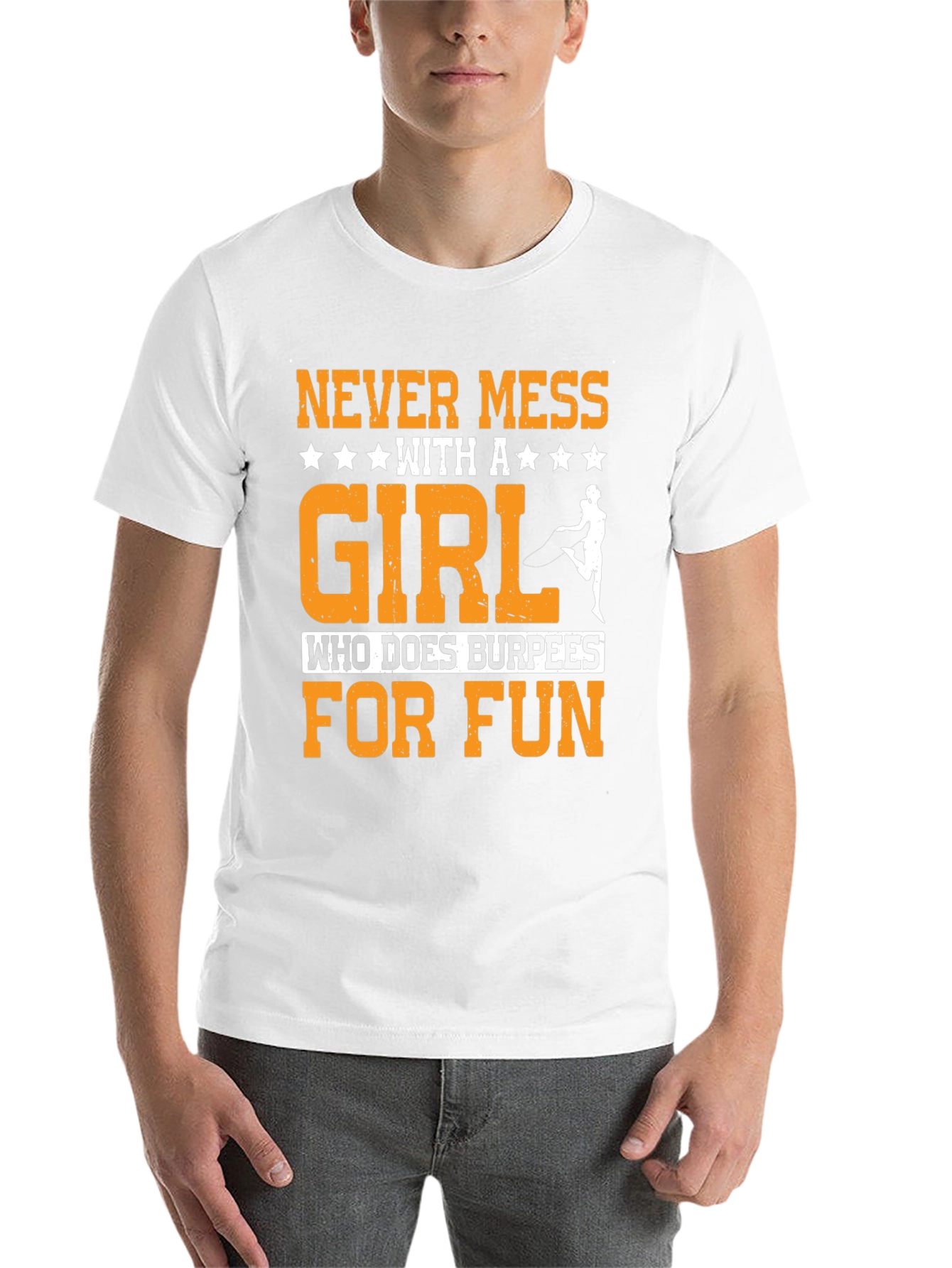 Black Never Mess with Burpees Girl T-Shirt view 14