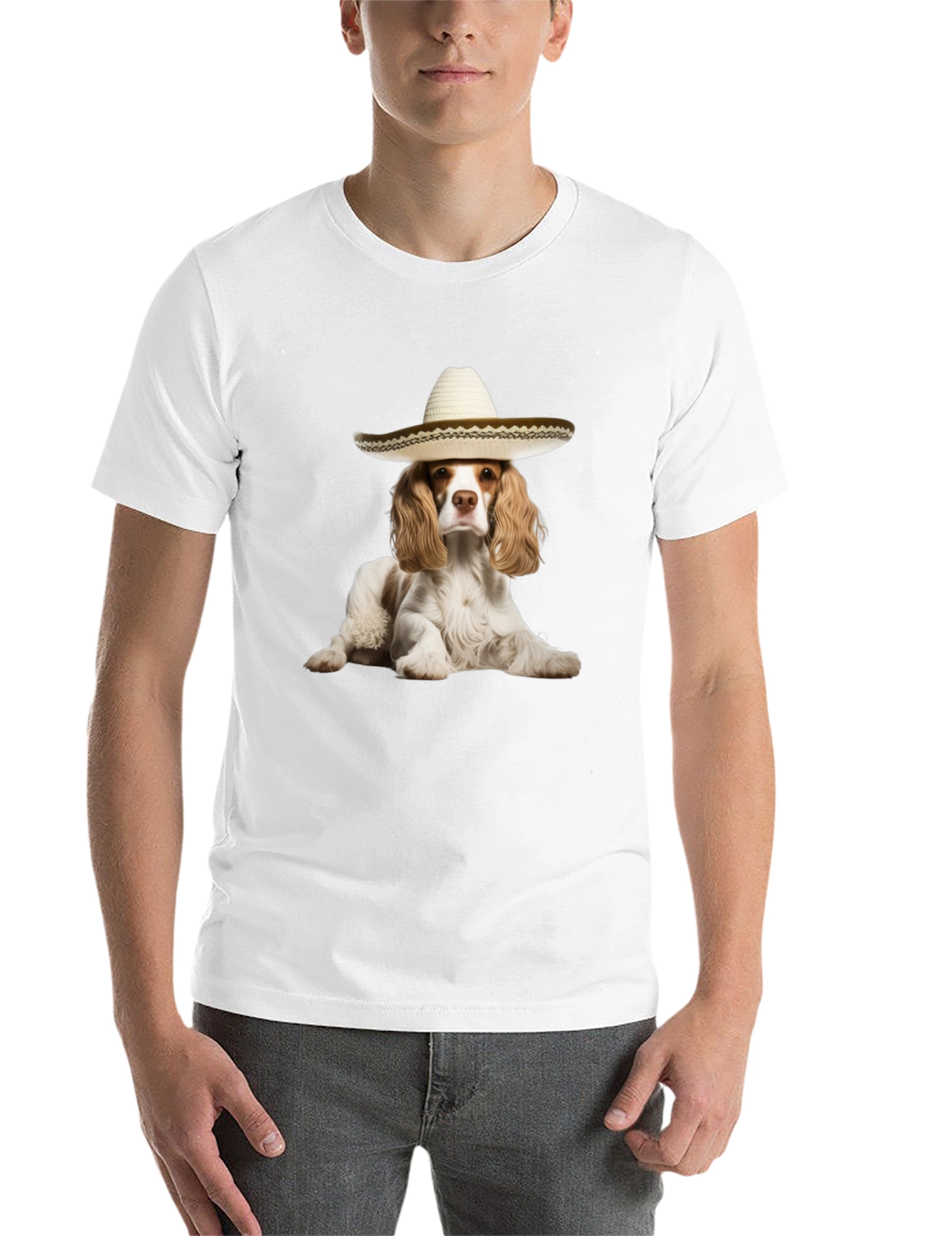 Black Dog Sombrero Graphic Tee - Funny Pet Lover T-Shirt view 14