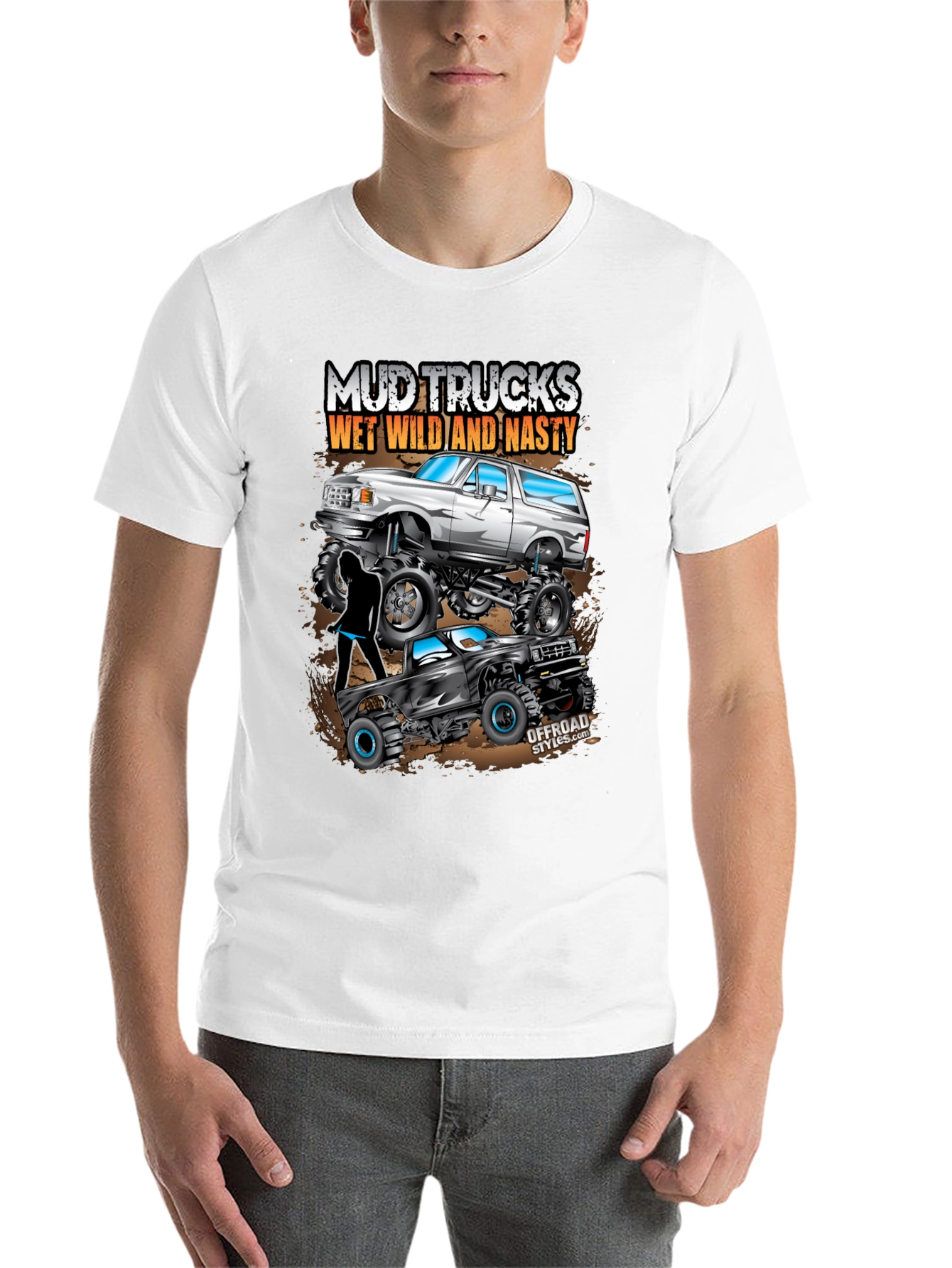 Black Mud Trucks T-Shirt: Wet, Wild, and Nasty Off-Road Style view 14