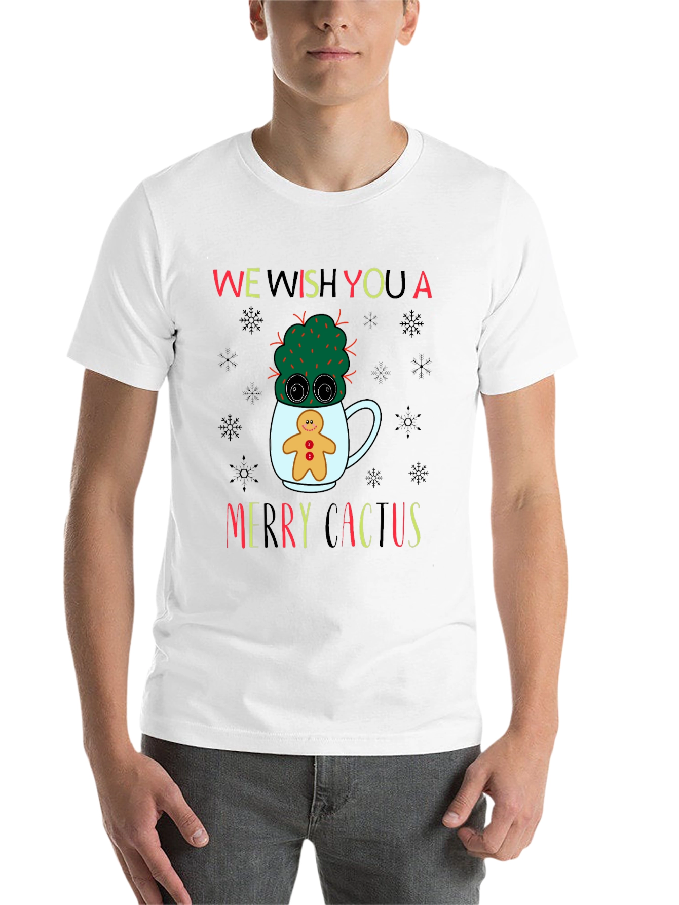 Merry Cactus Holiday T-Shirt - 14