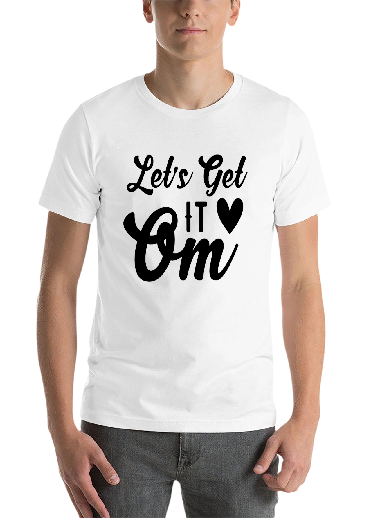 Black Let's Get It Om T-Shirt Black Unisex view 14