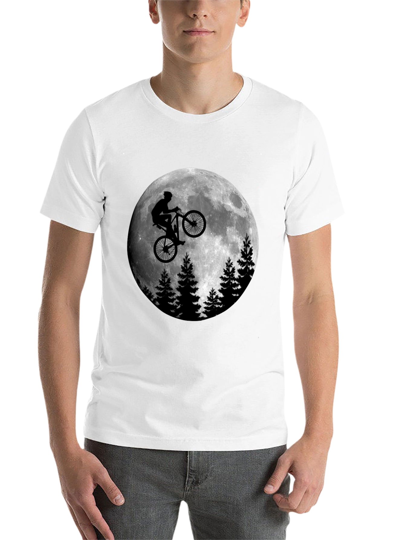 Moon Rider Graphic T-Shirt - Men's Black Tee - 14