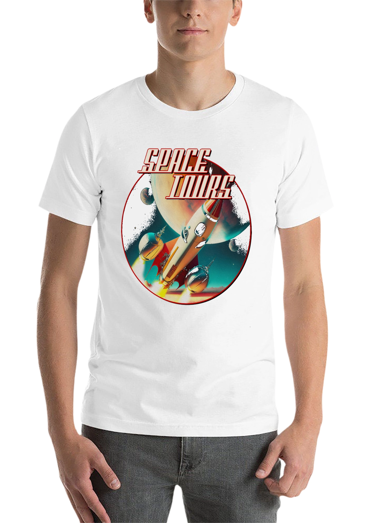 Black Space Tours Black T-Shirt view 14