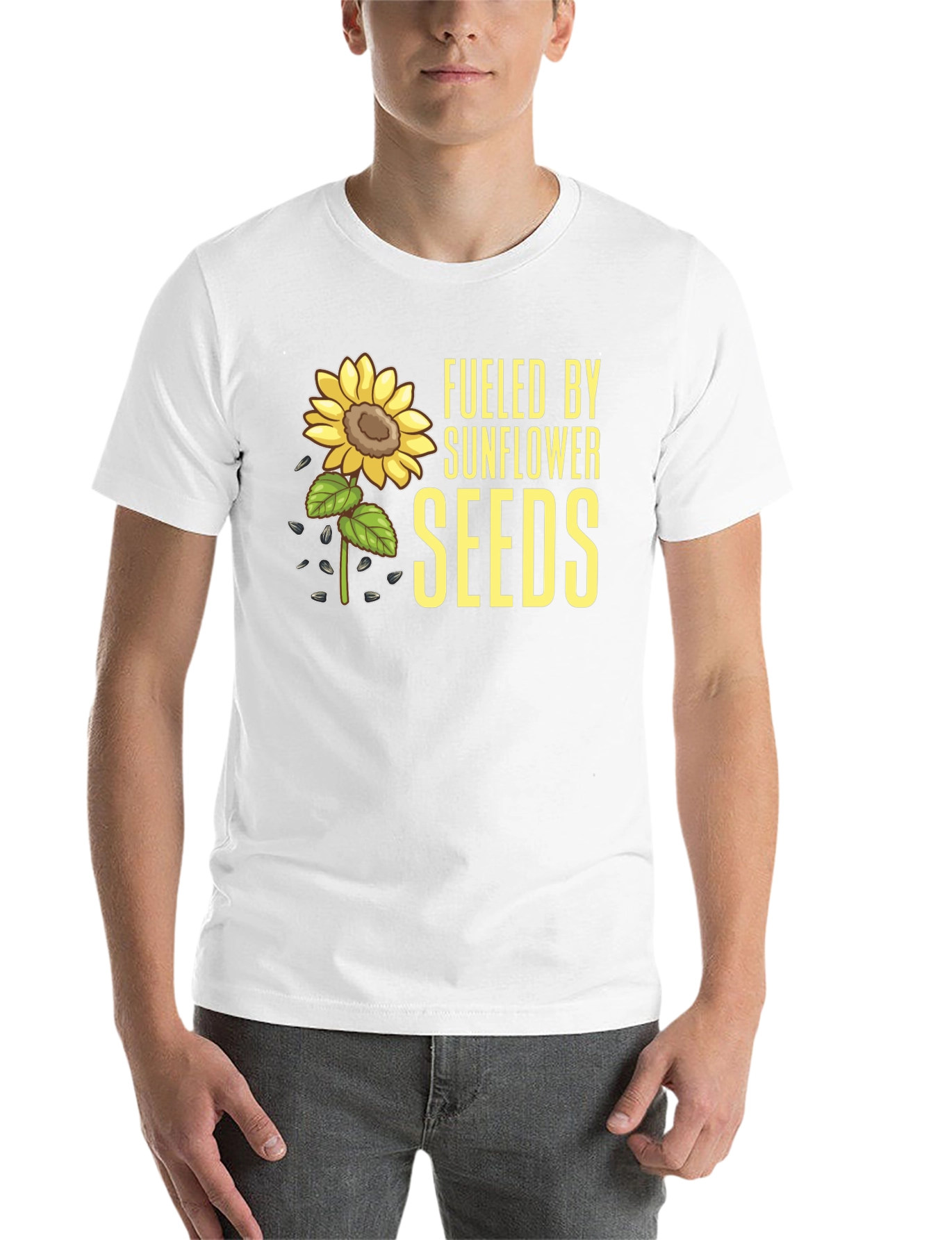 Sunflower Seeds Graphic Tee - Black Cotton T-Shirt - 14