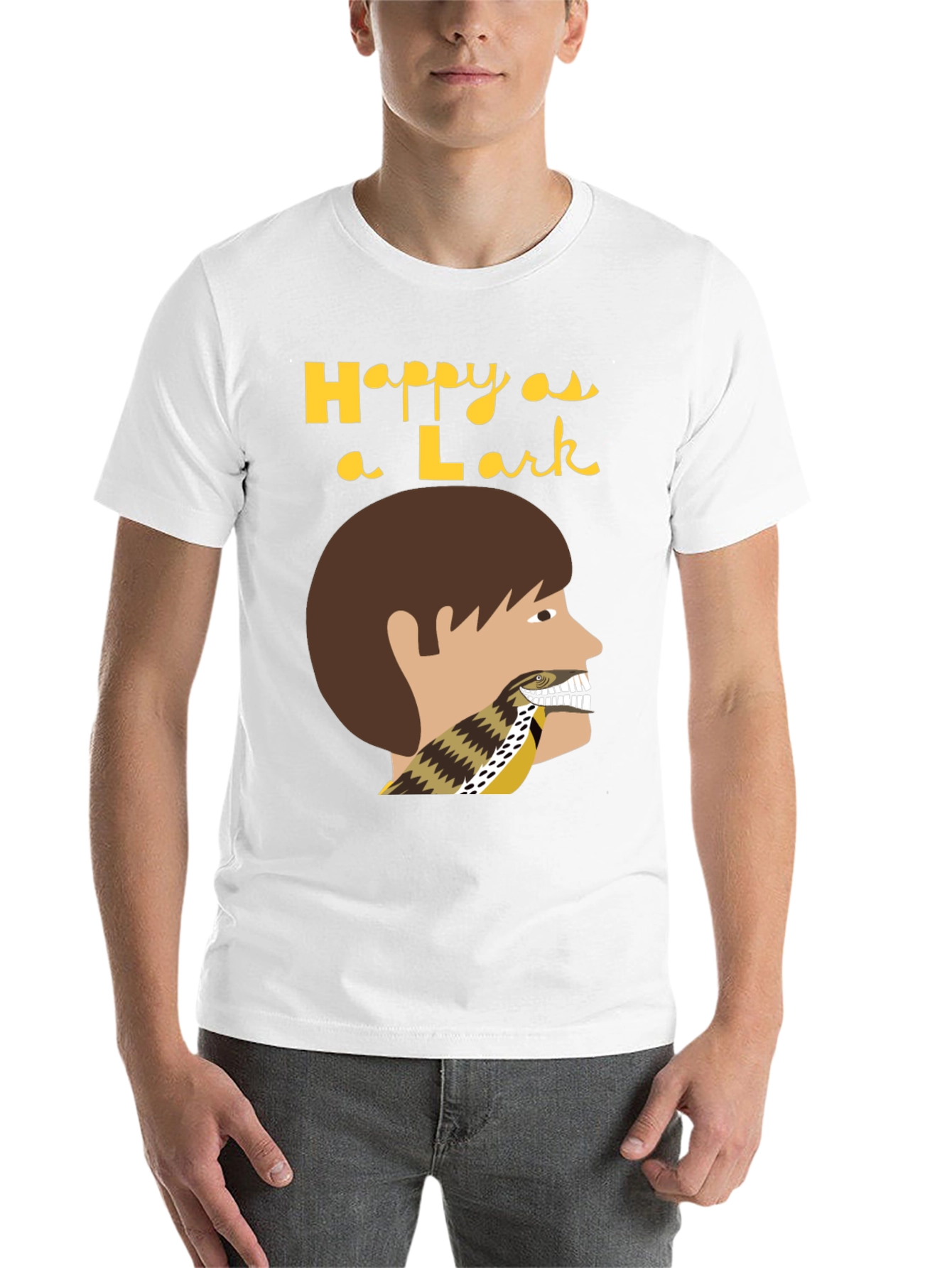 Black Happy as a Lark T-Shirt view 14