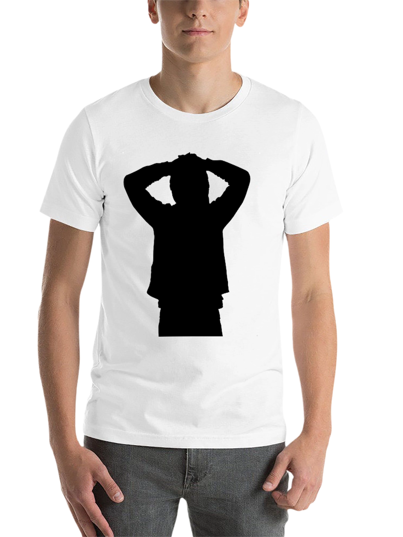 Black Silhouette Graphic Print Crew Neck T-Shirt view 14