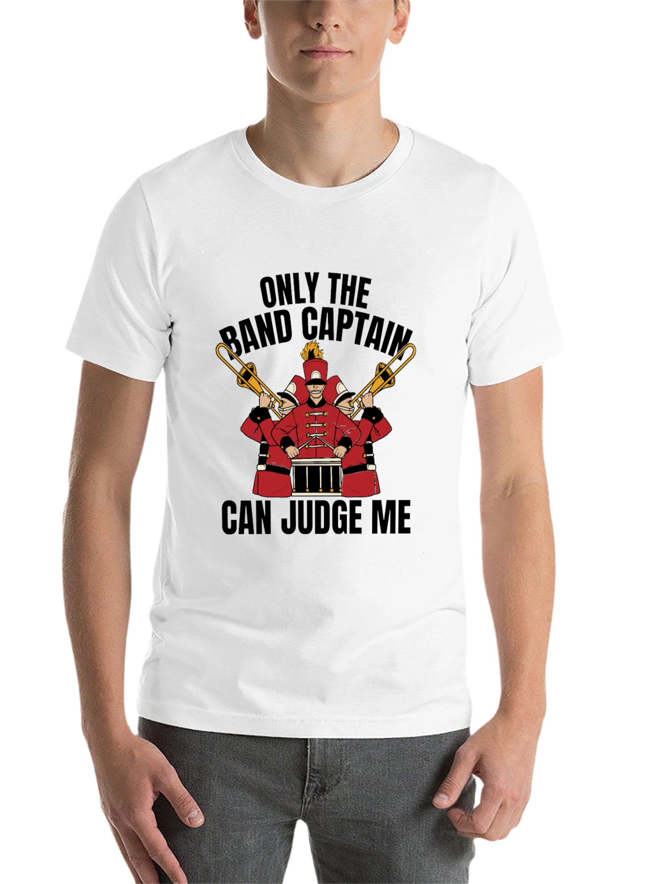 Black Band Captain Judge Me Graphic T-Shirt view 14
