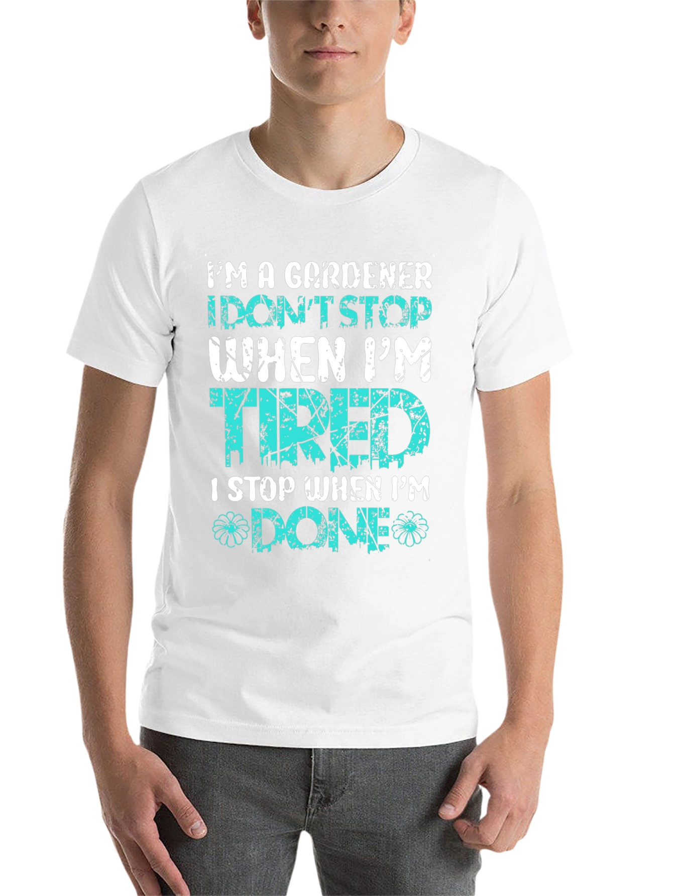 Black Gardener T-Shirt: I Stop When I'm Done view 14