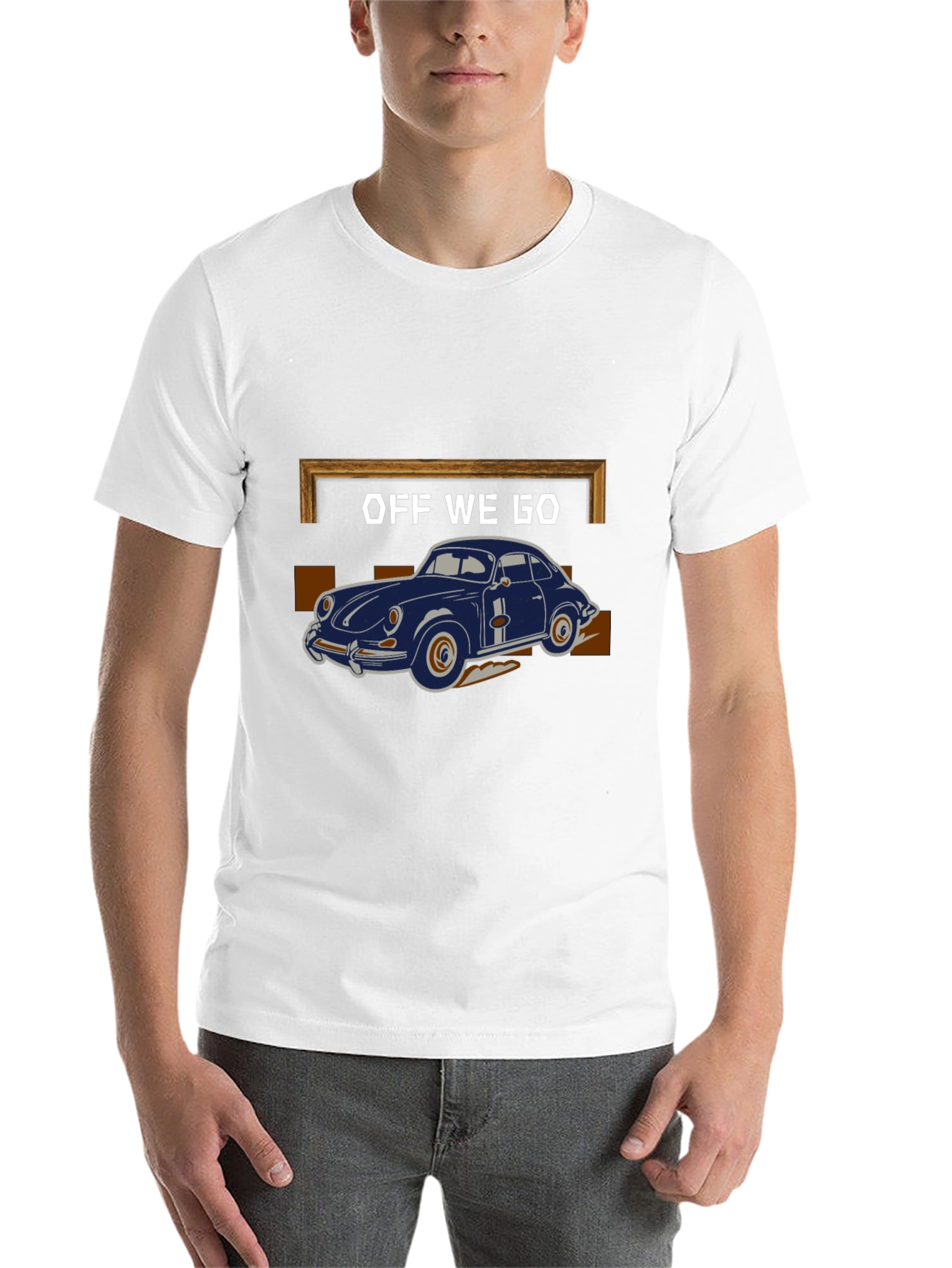Black Off We Go Car Graphic T-Shirt view 14