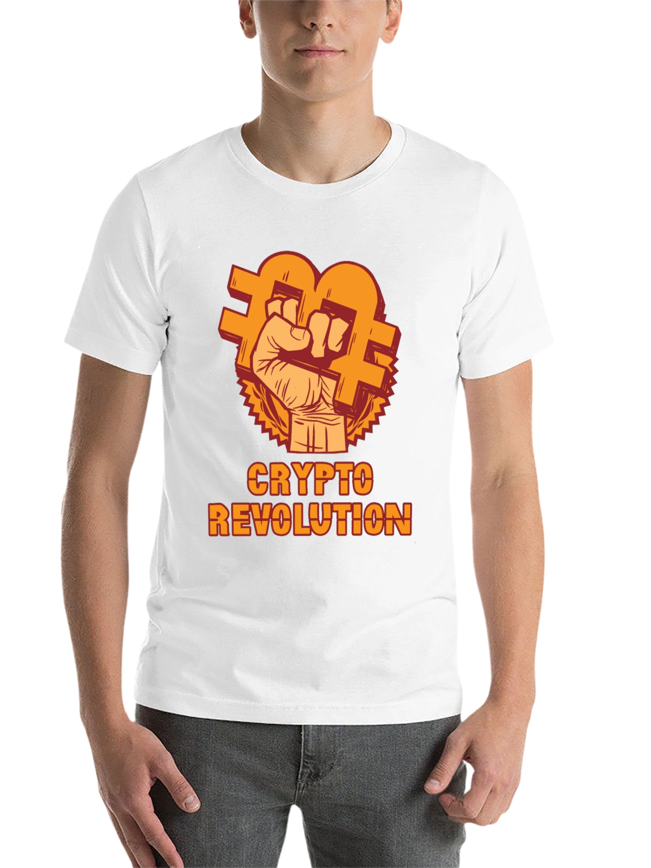 Crypto Revolution T-Shirt - Bitcoin Fist Design - 14