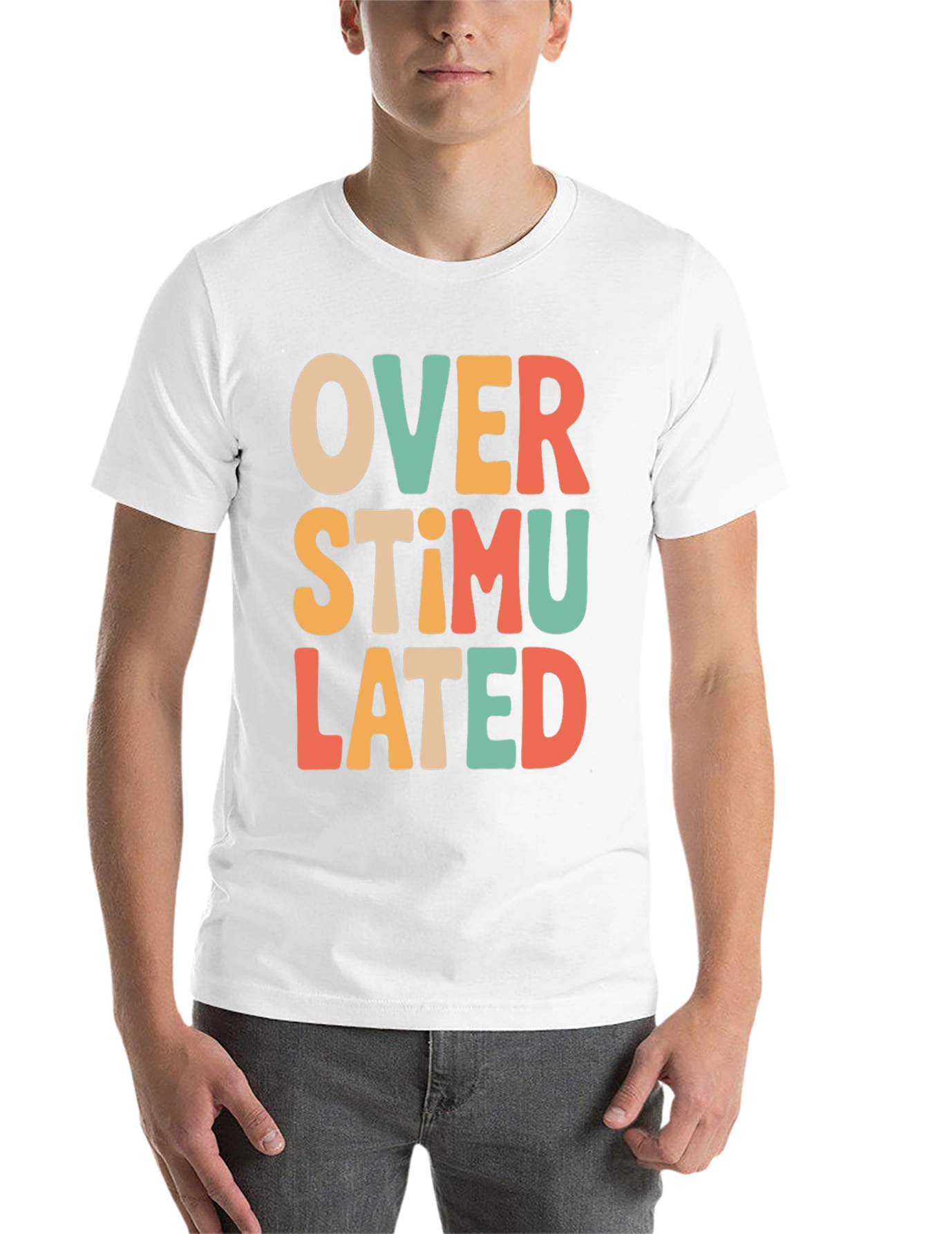 Black Overstimulated Retro T-Shirt - Comfort & Style view 14