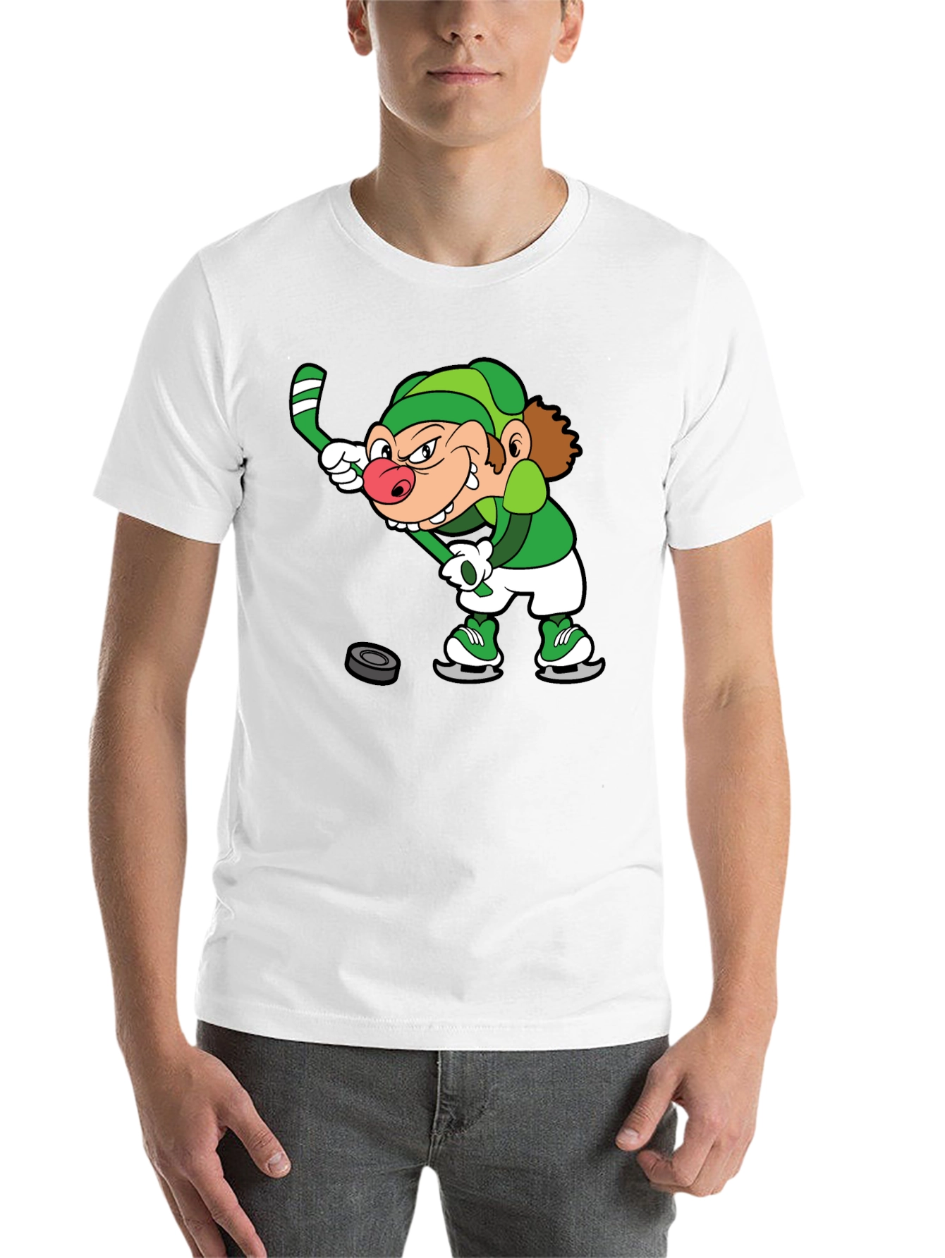 Black Leprechaun Hockey Black T-Shirt view 14