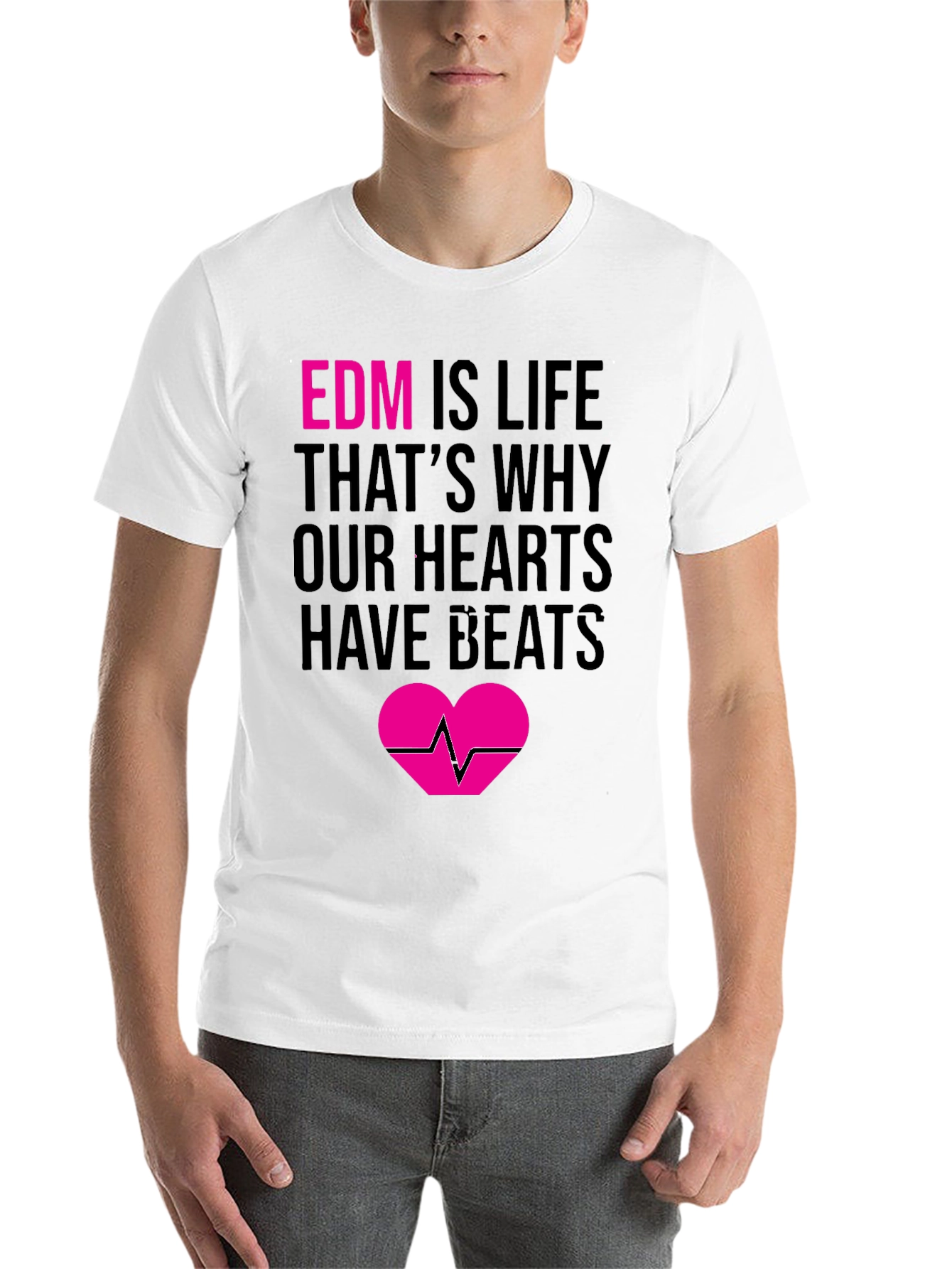 Black EDM is Life Graphic Tee - Music Lover T-Shirt view 14