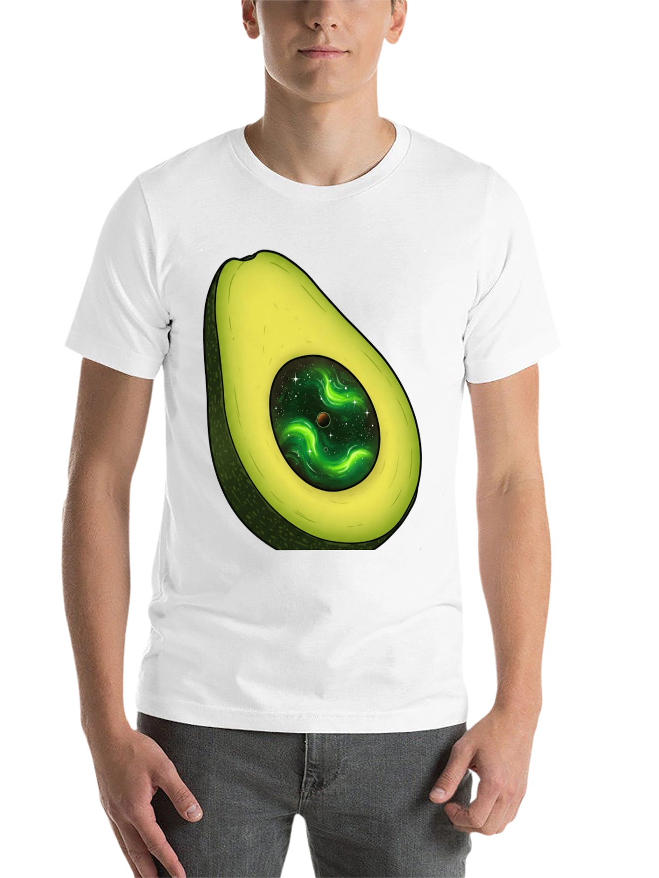 Black Avocado Galaxy T-Shirt - Stylish Unisex Graphic Tee view 14