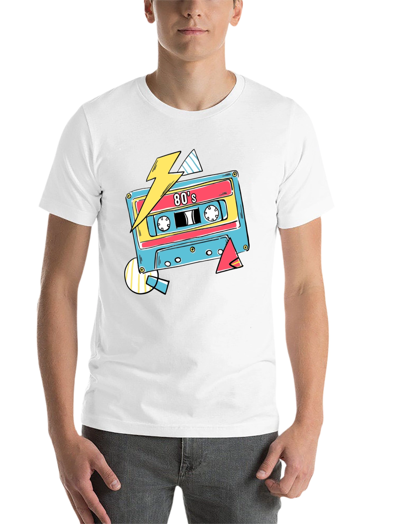Black Retro 80's Cassette Tape Graphic T-Shirt view 14