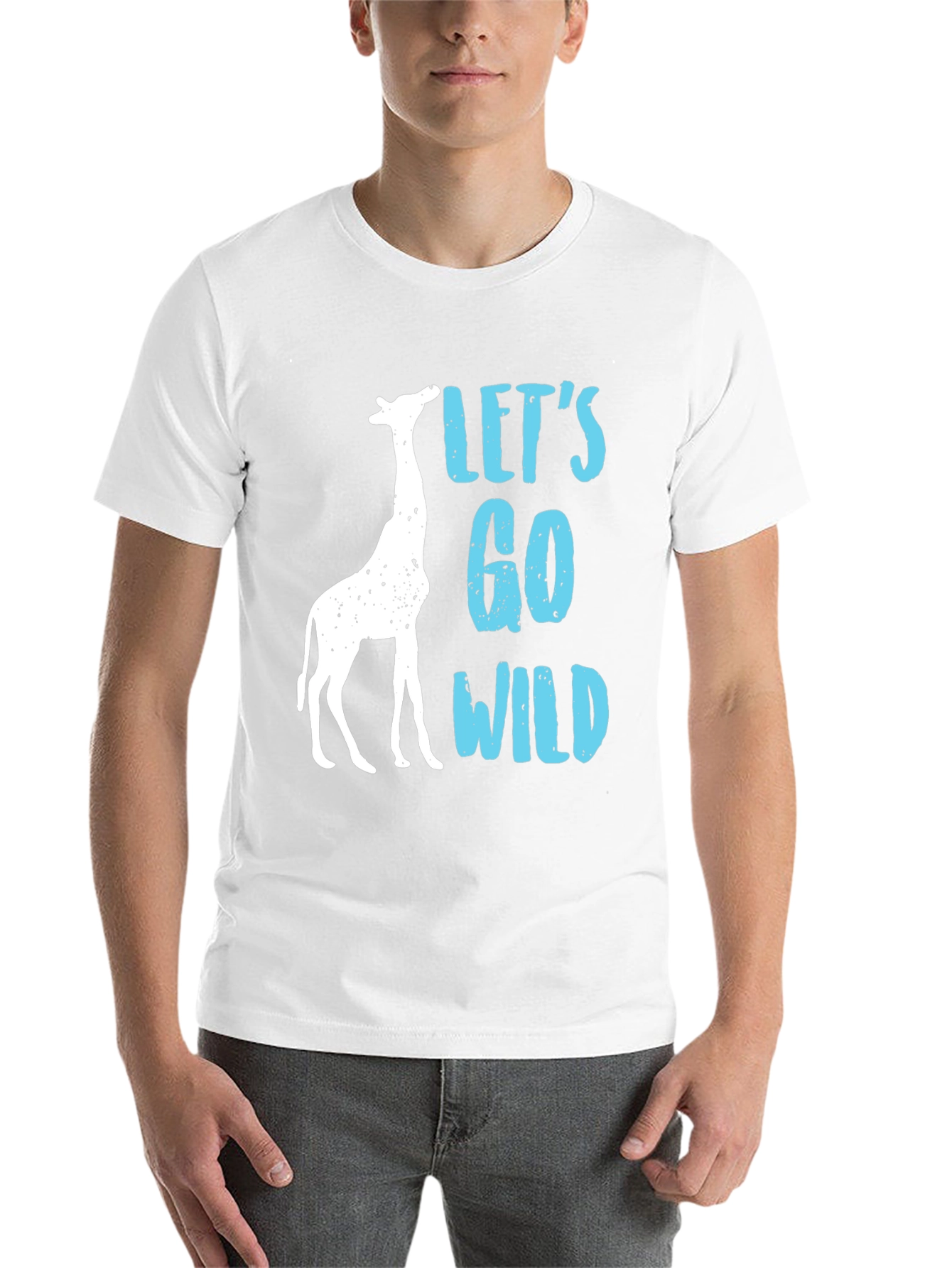 Black Let's Go Wild Giraffe Graphic Tee view 14